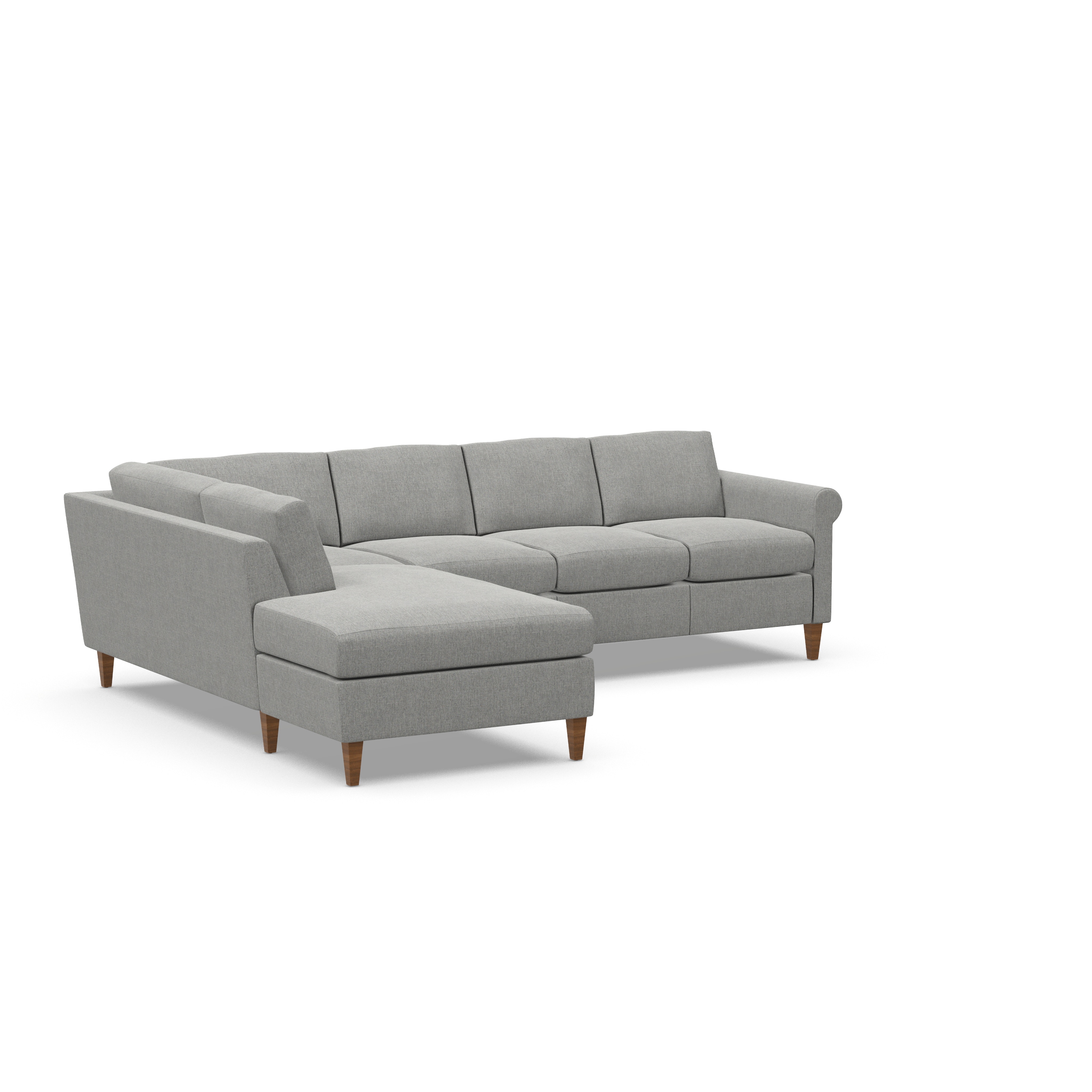 American Leather Furniture Rolled Arm Sectional LLR-LV-LB-ST