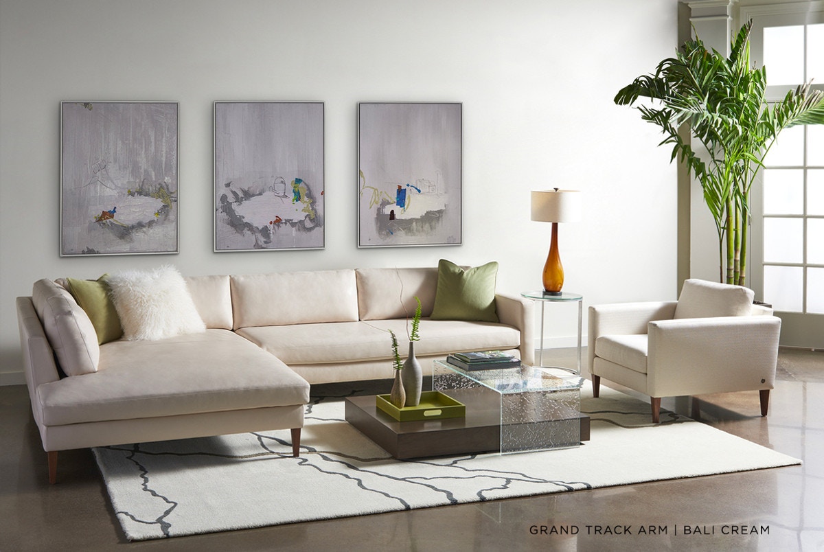 American Leather Furniture Chantel Grand Track Arm Sectional LLG-Sectional
