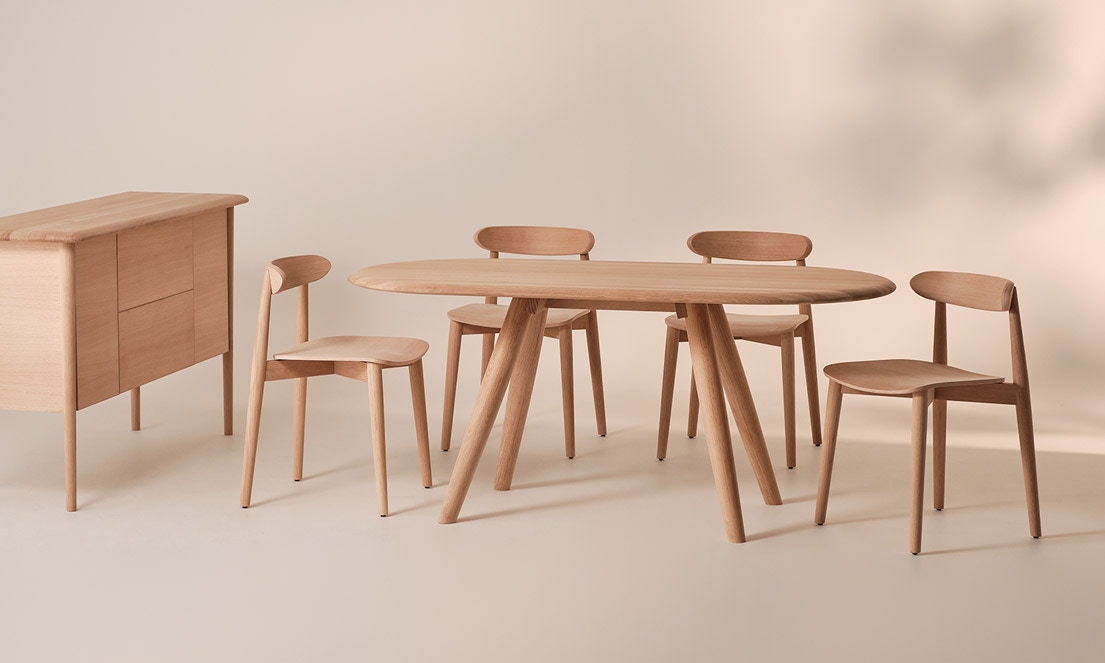 Bermex Dining Table Set OAK #002