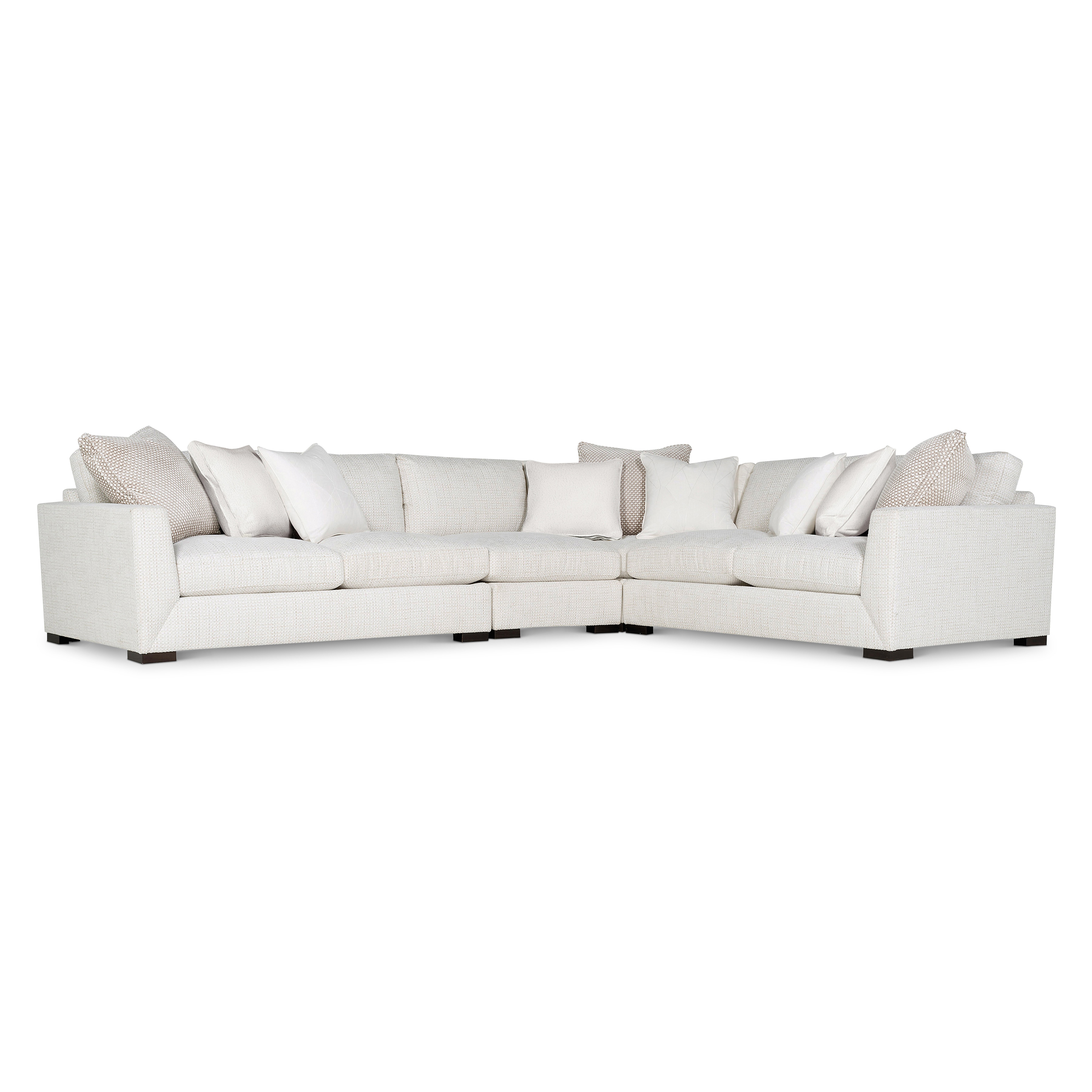 Bernhardt Interiors Nicolette Fabric Sectional N1130, N1132, N1141, N1142