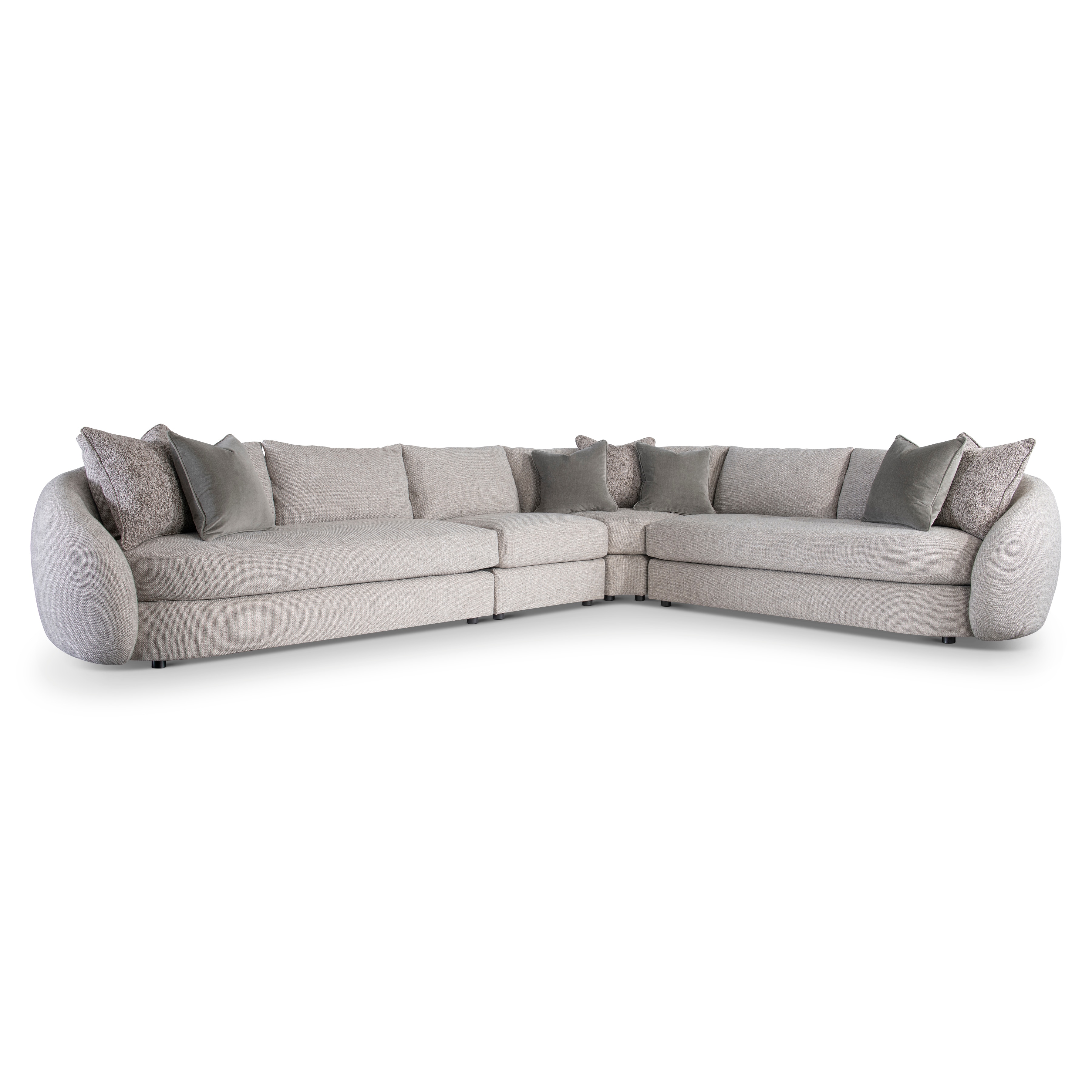 Bernhardt Interiors Moretti Fabric Sectional N1430, N1441, N1442, N1460