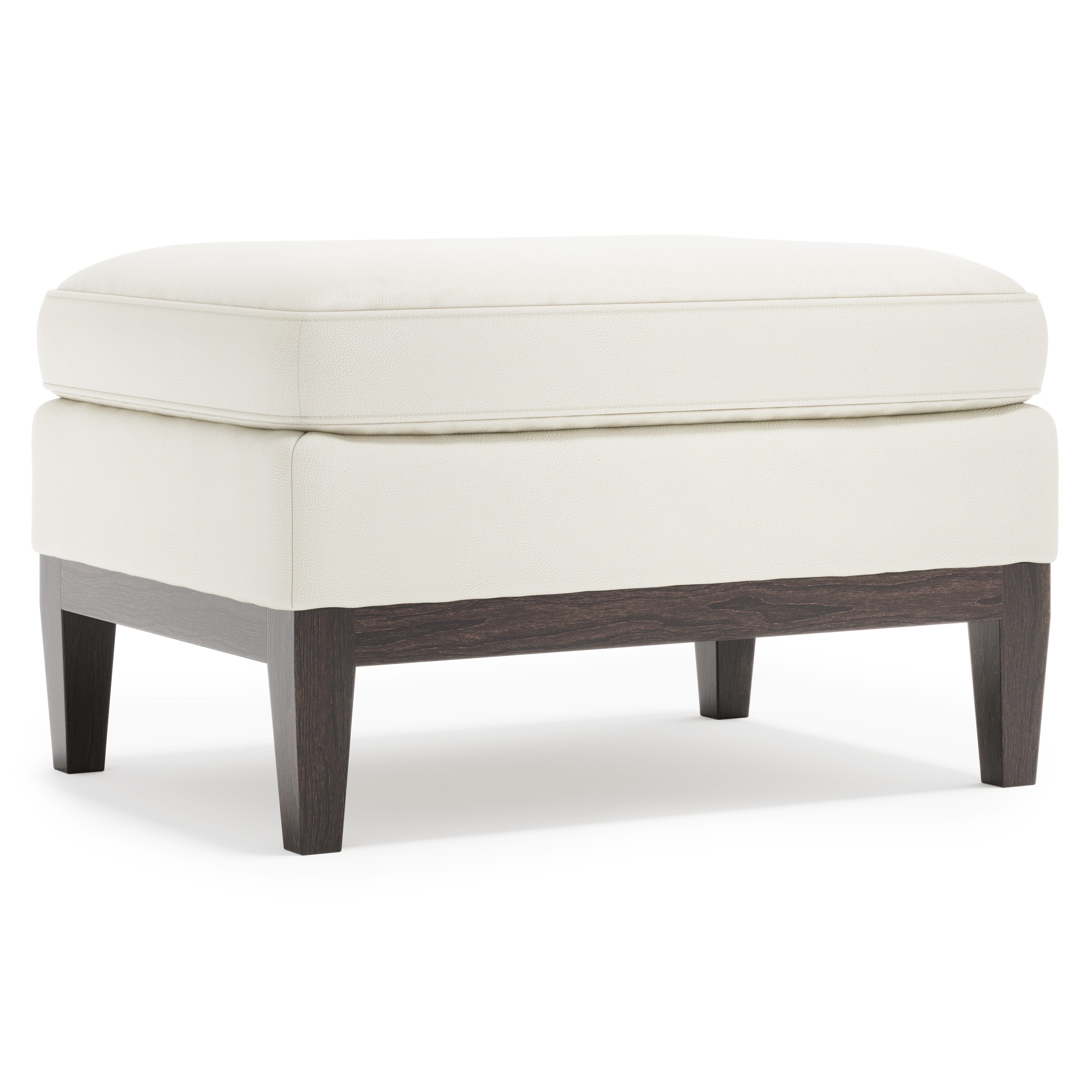 Bernhardt Interiors Cumberland Leather Ottoman N2721L