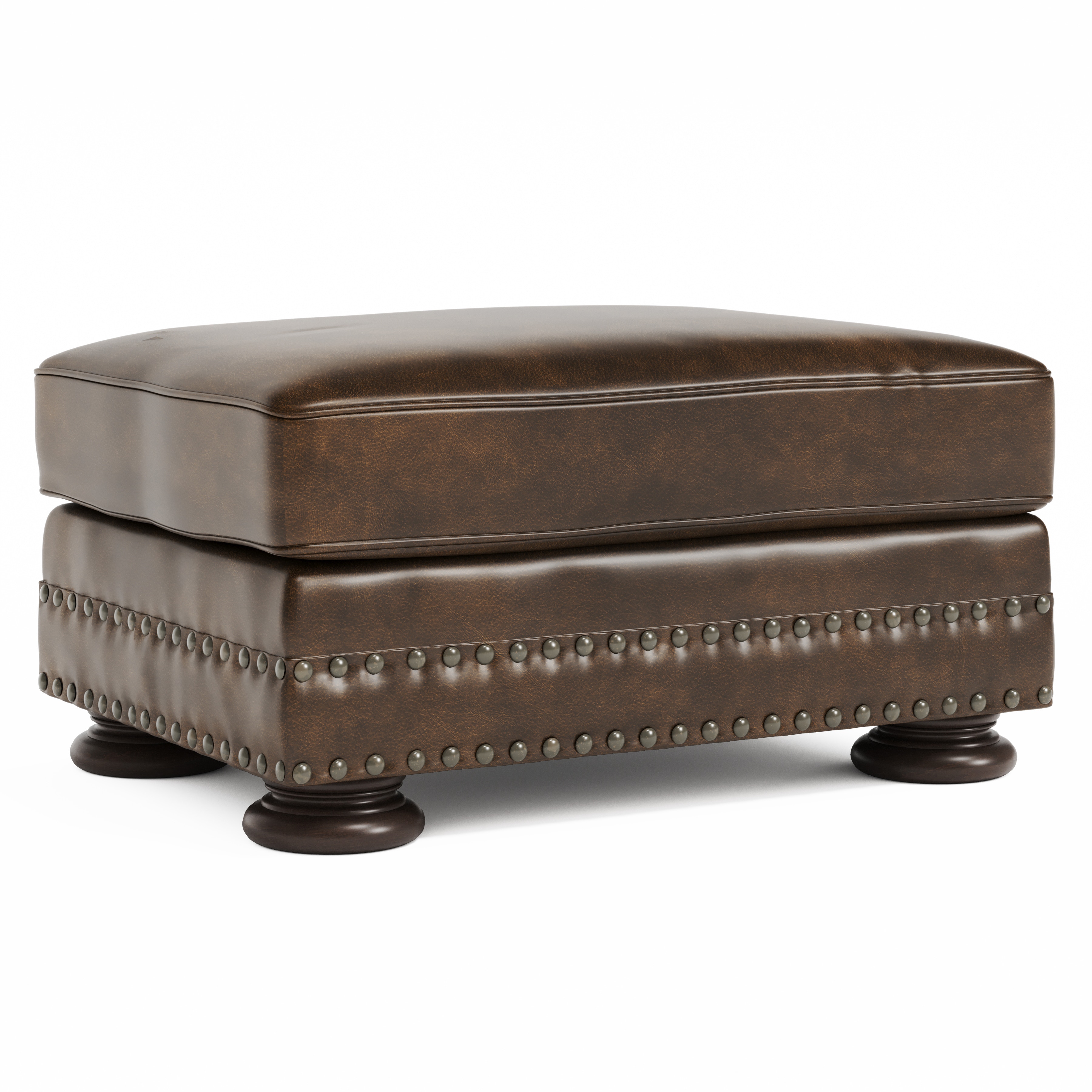 Bernhardt Foster Leather Ottoman 5371LO