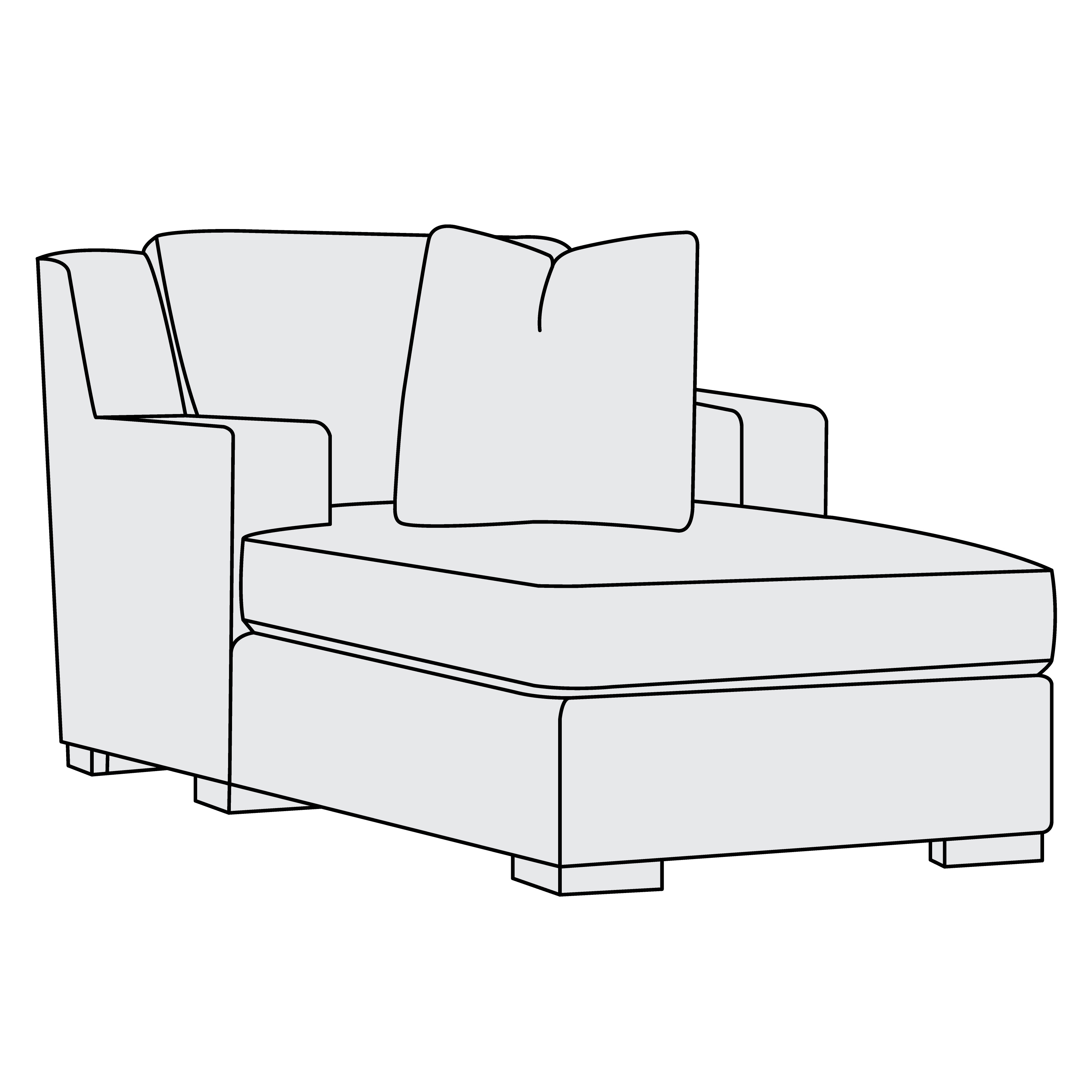 Bernhardt Germain Fabric Chaise B2689