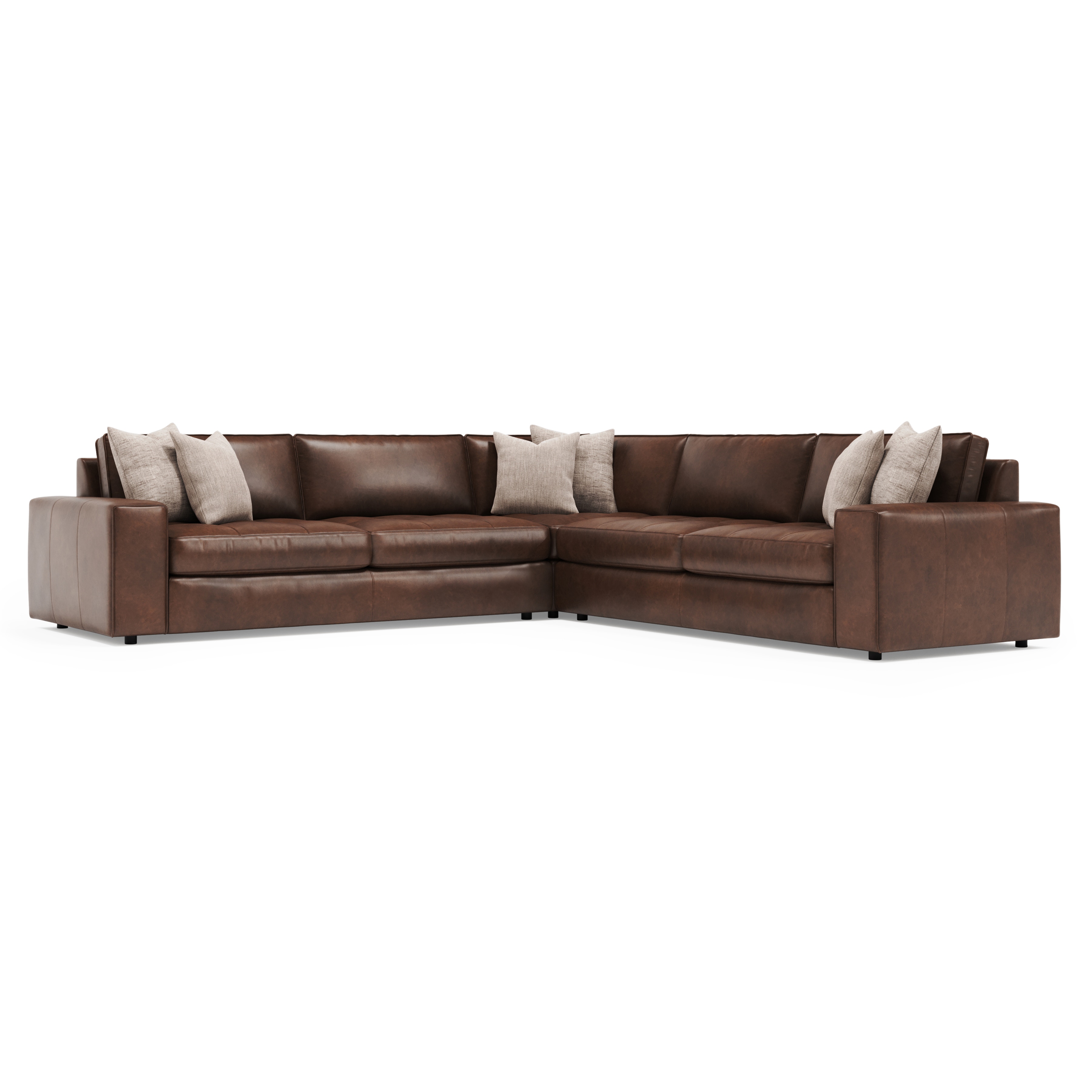 Bernhardt Nest Leather Sectional 3332LO, 3341LO, 3342LO