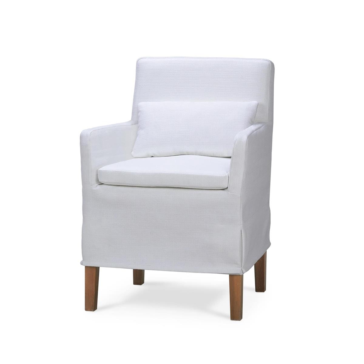 Bramble Furniture Bilboa Slipcovered Arm Dining Chair 27884