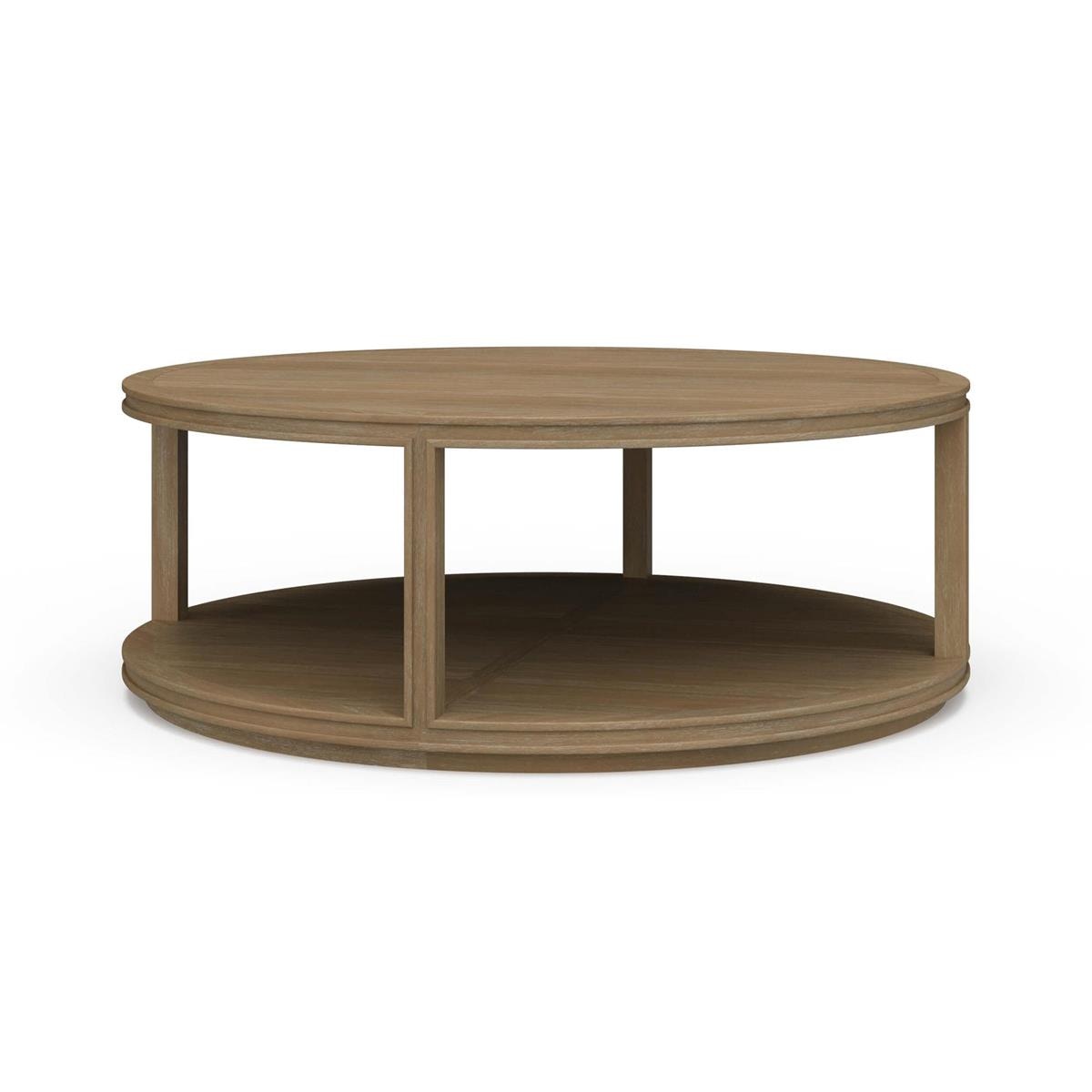 Bramble Furniture Cohan Round Coffee Table w/ Wood Shelf 28499
