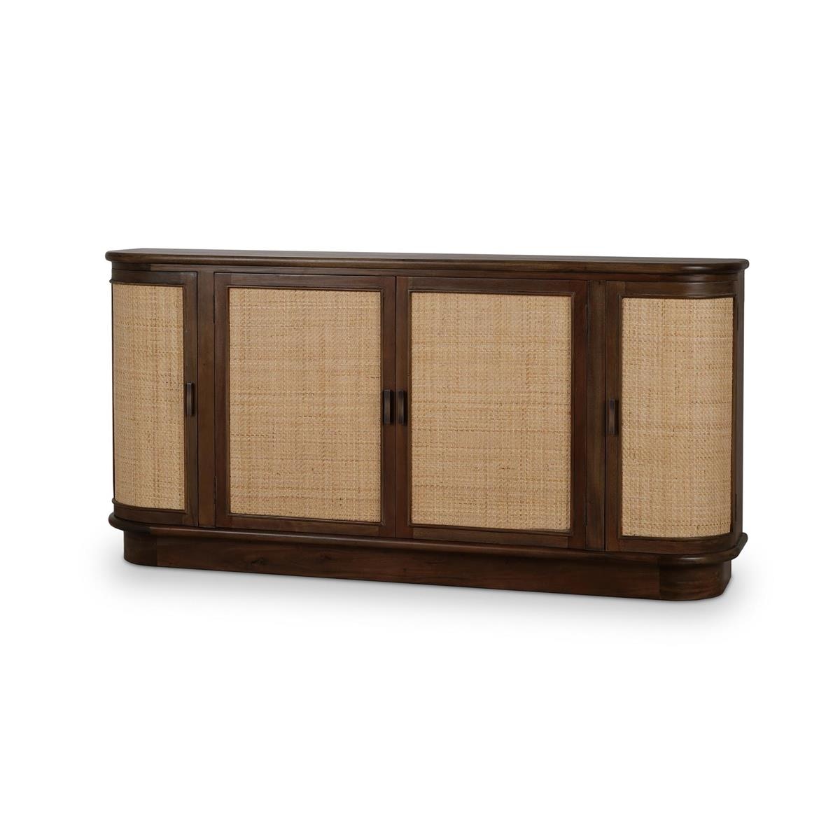 Bramble Furniture Dakota Oval 4 Door Sideboard w/ Rattan Panels 28223