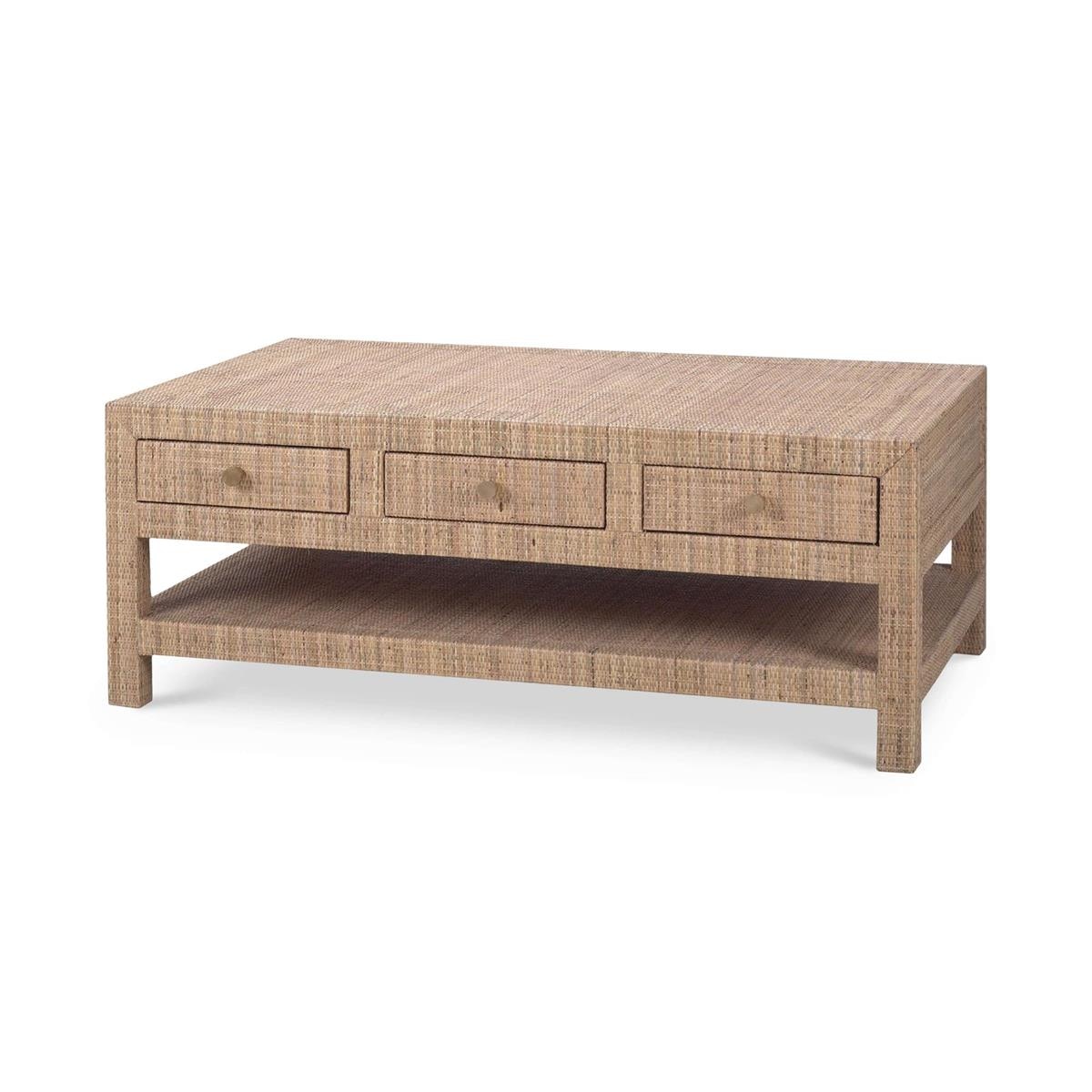 Bramble Furniture Kagu 6 Drawer Coffee Table w/ Rattan 27976
