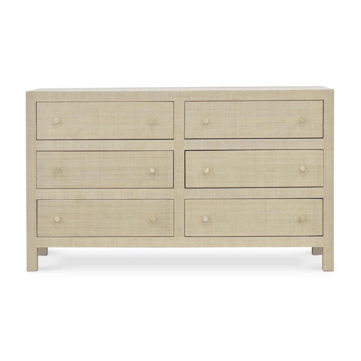Bramble Furniture Kagu 6 Drawer Dresser w/ Raffia 28584