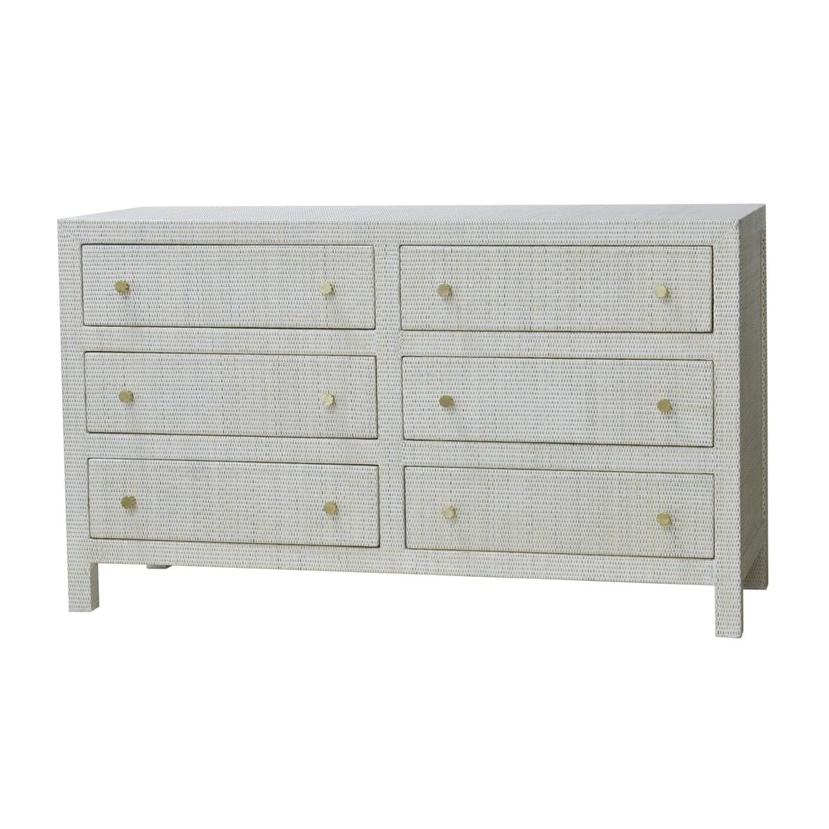 Bramble Furniture Kagu 6 Drawer Dresser w/ Rattan 28185