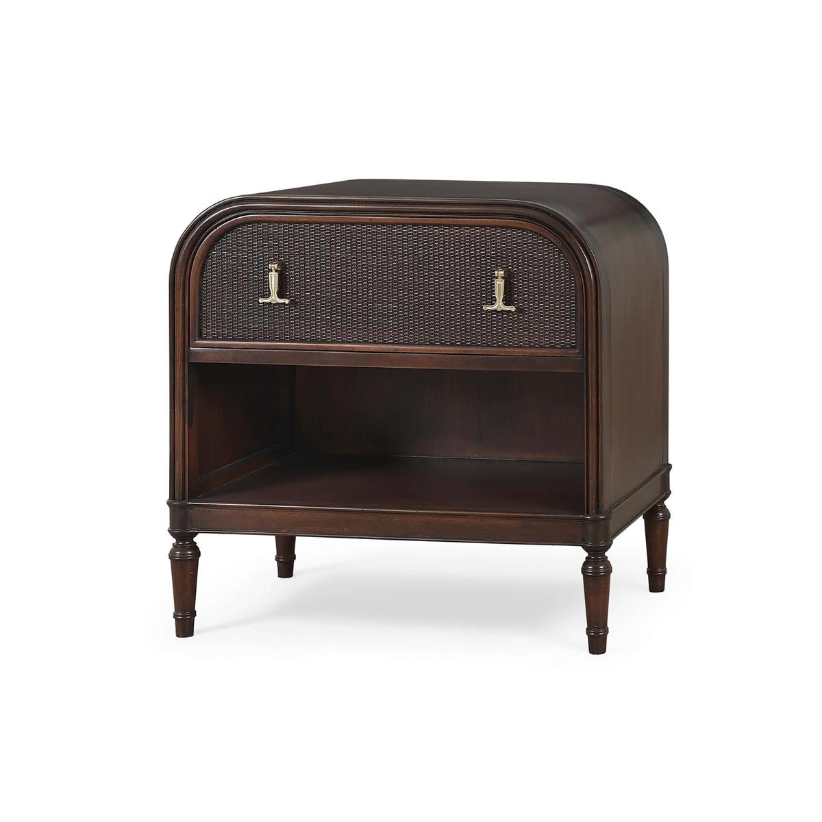 Bramble Furniture Langford 1 Drawer Bedside Table w/ Rattan 29101