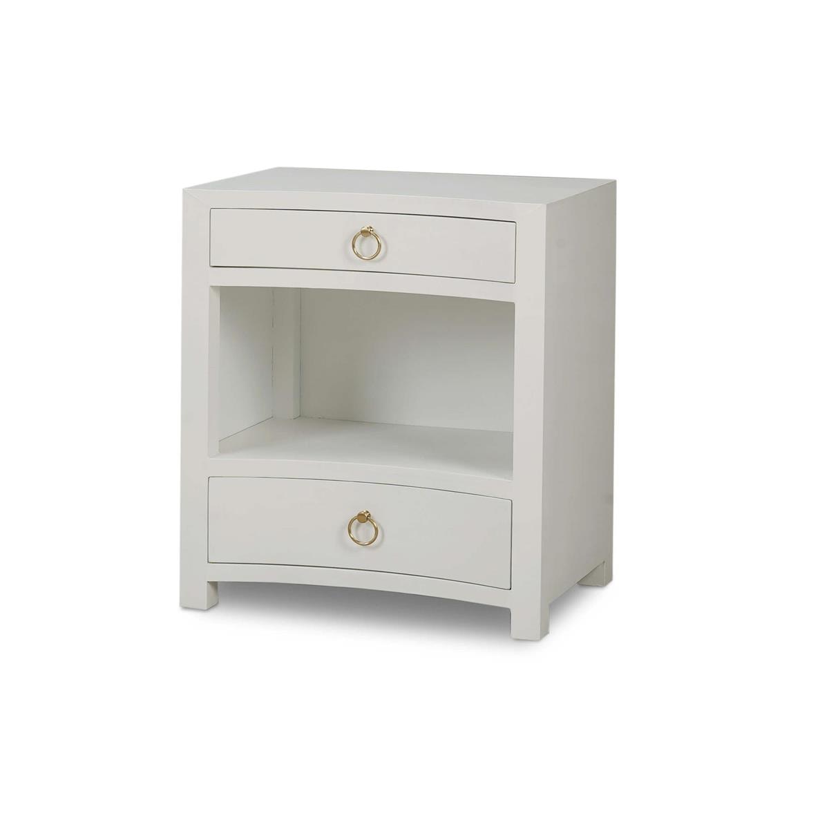 Bramble Furniture Mornington Open Shelf Linen Wrapped Bedside Table 76642