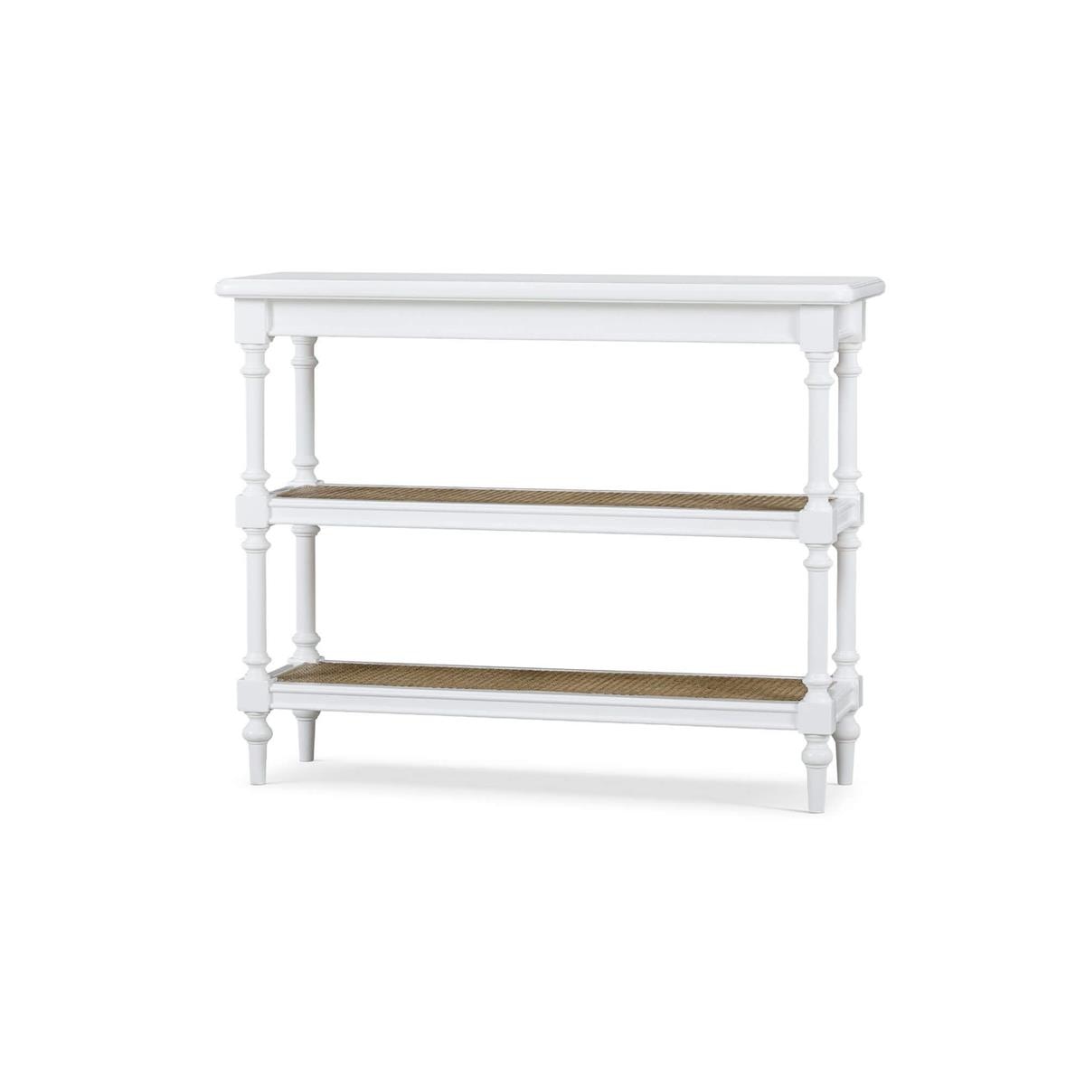 Bramble Furniture Palmetto Console Table w/ 2 Rattan Shelves 28985