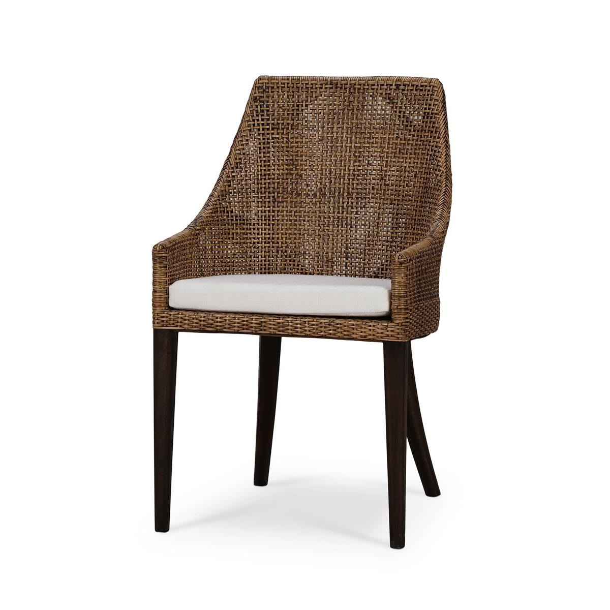 Bramble Furniture Savanah Rattan Dining Chair w/ Seat Cushion 28235