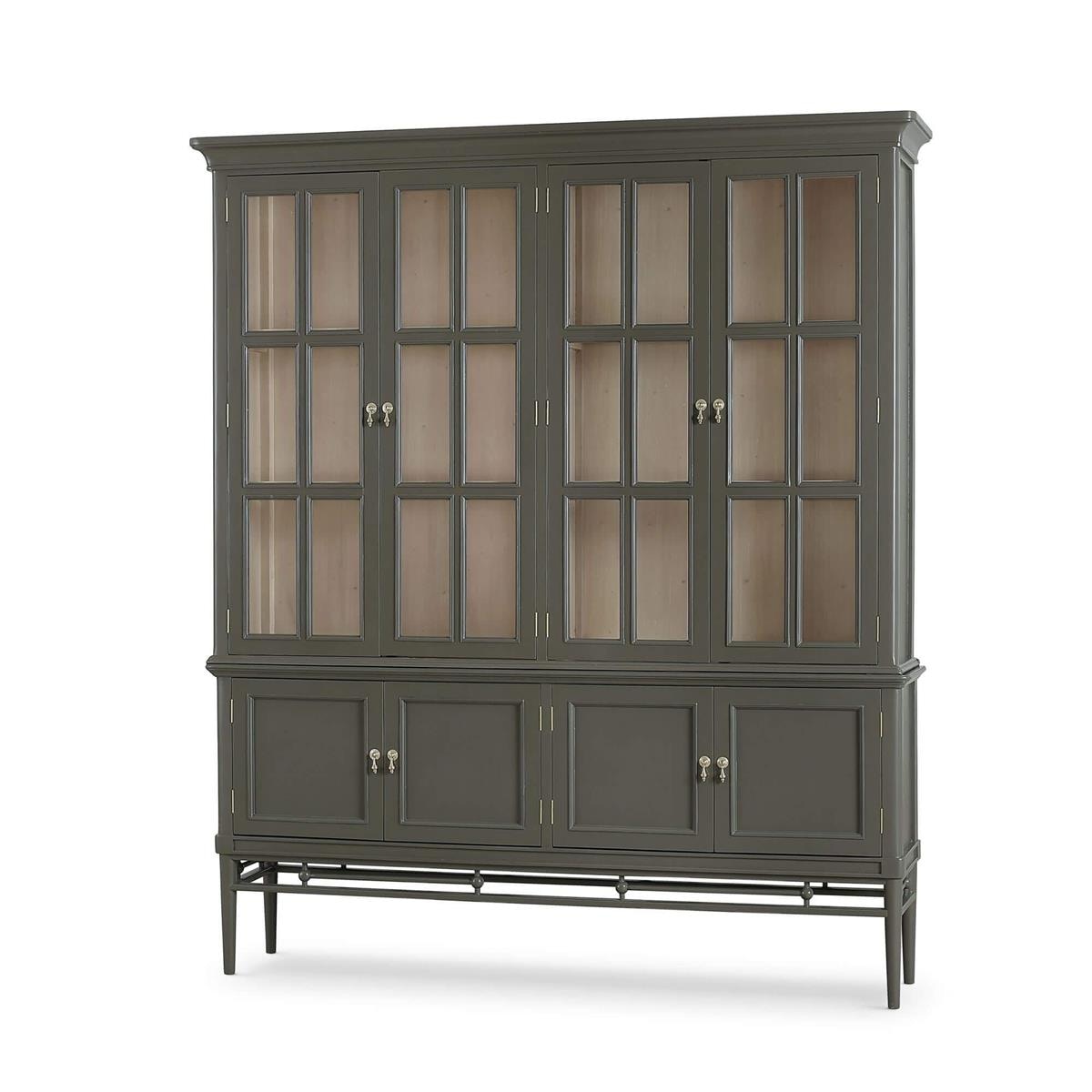 Bramble Furniture Seraphine 4 Door Glass Display Cabinet w/ Glass Shelves 29078