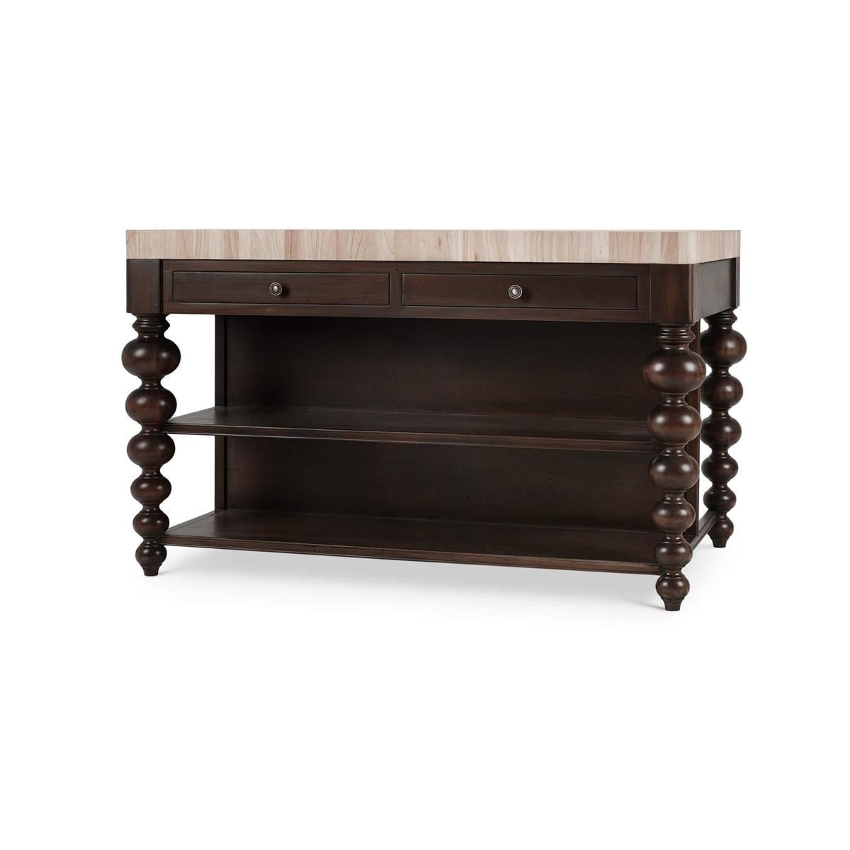 Bramble Furniture Soluna Kitchen Island w/ Butcher Block 28808