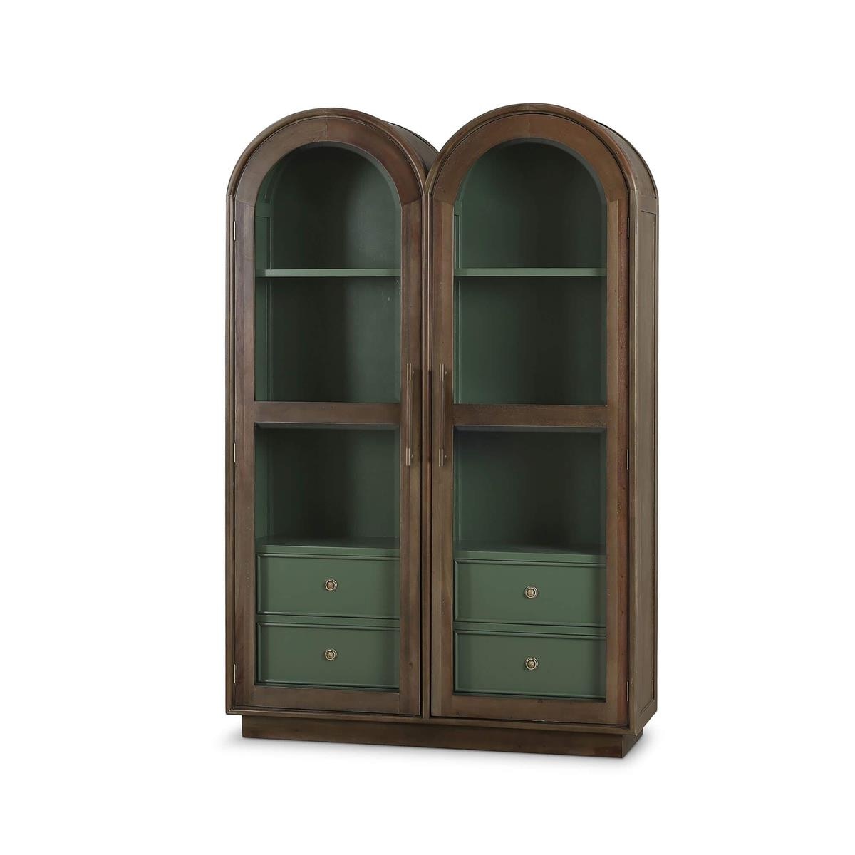 Bramble Furniture Vannes Double Dome Display Cabinet w/ Glass Doors 29127