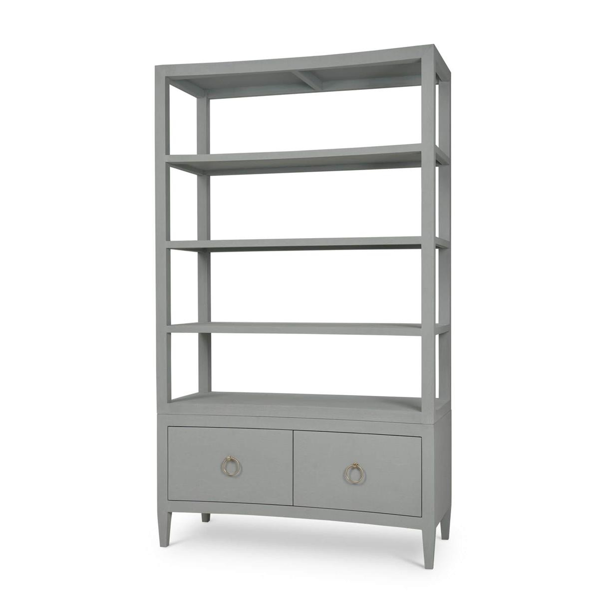 Bramble Furniture Westminster Concave Linen Wrapped Shelving Unit 76647