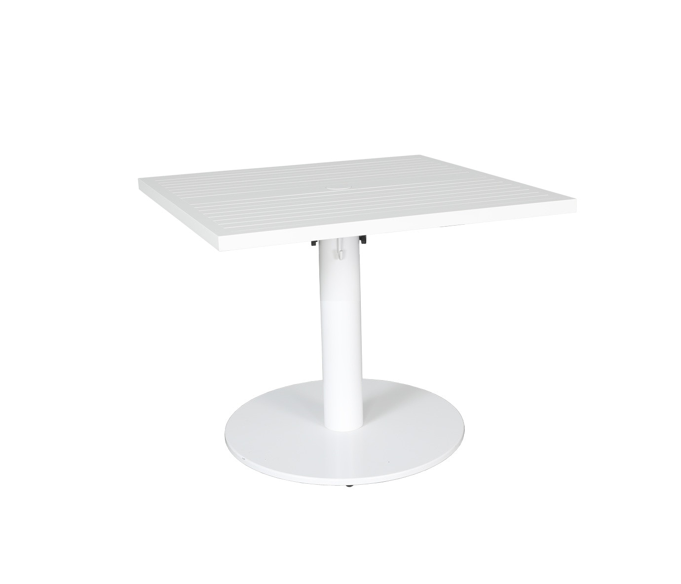 CabanaCoast Furniture Origin 32 Square Aluminum Pedestal Tea Table 8523-32STE-WH