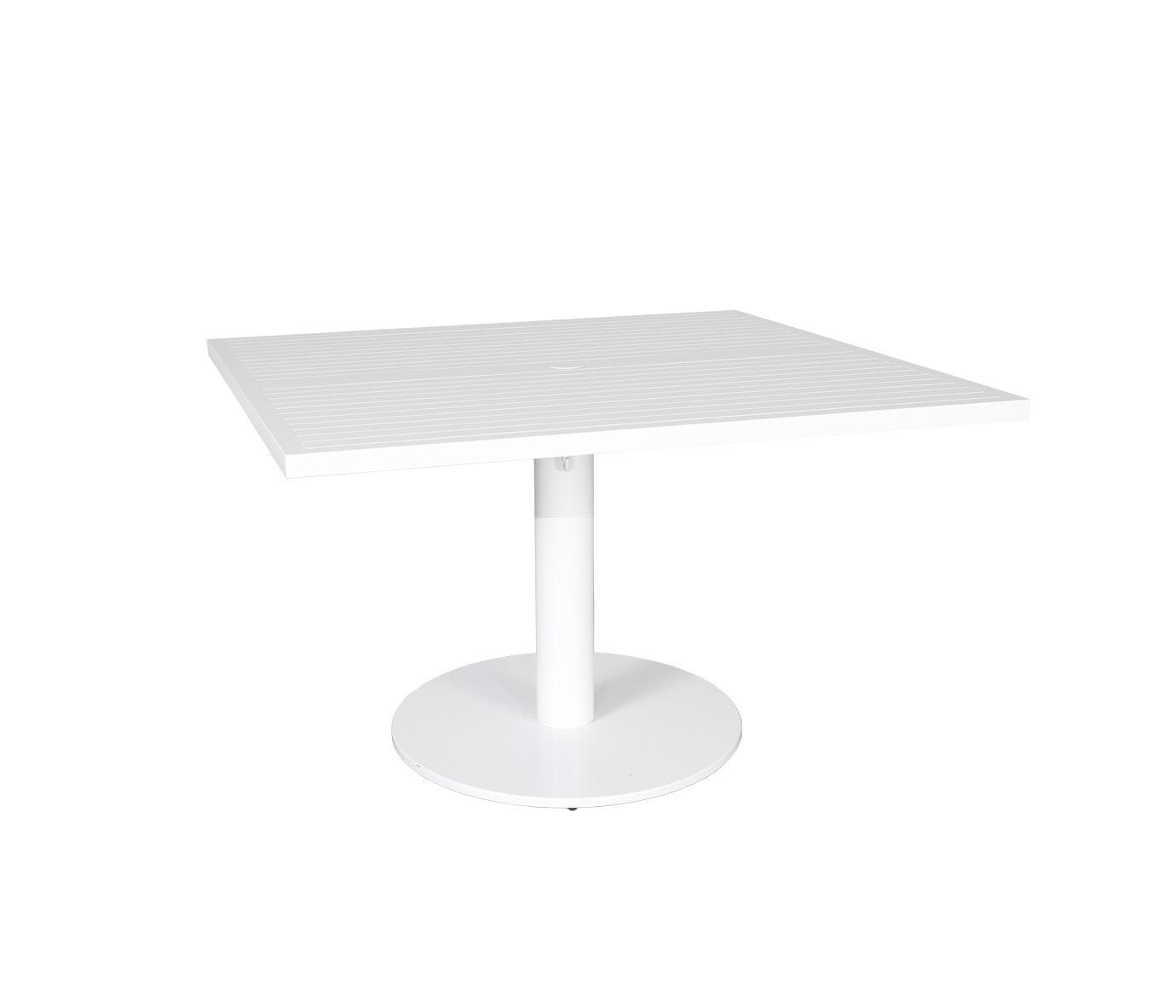 CabanaCoast Furniture Origin 42 Square Aluminum Pedestal Tea Table 8523-42STE-WH