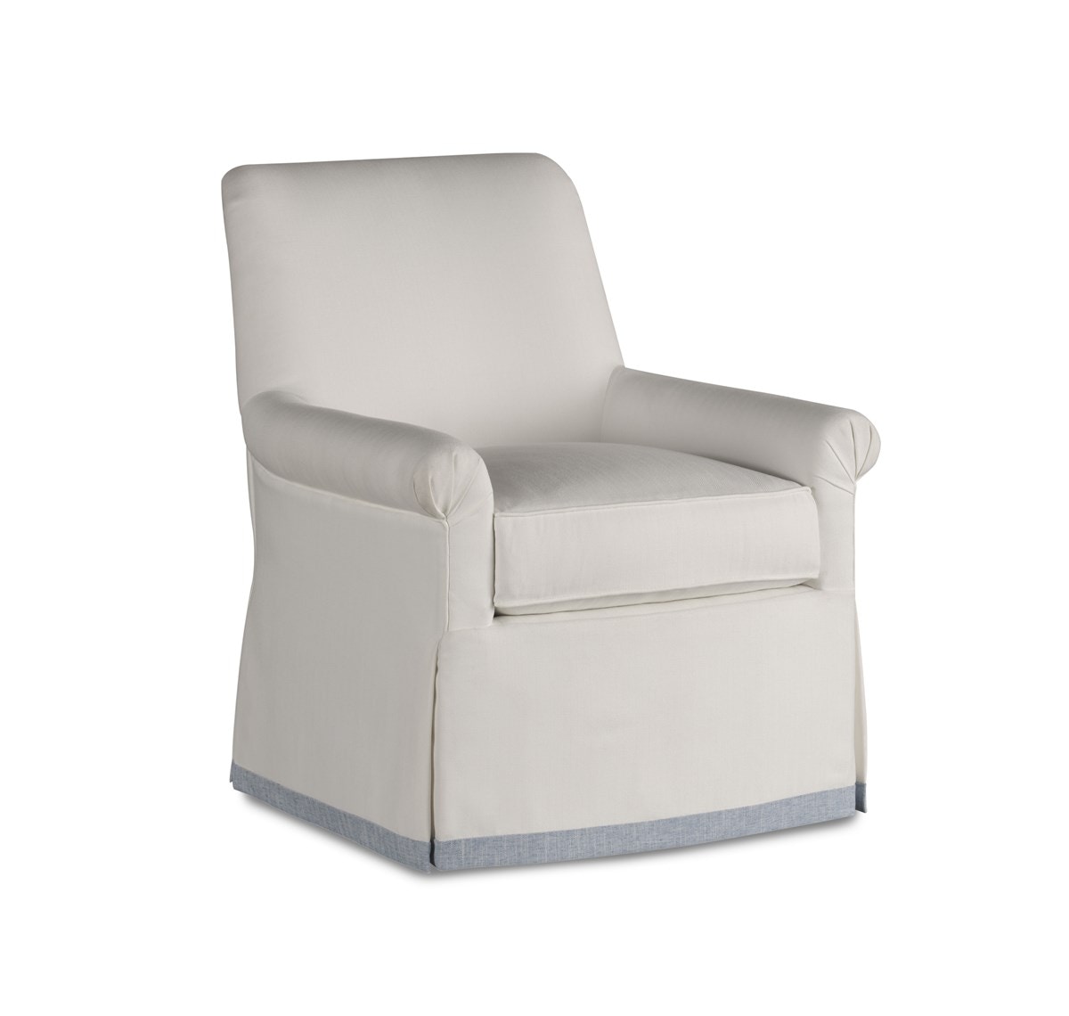 Chaddock Furniture Arabella Skirted Swivel Chair-Dressmaker Skirt MM24125-1-V2