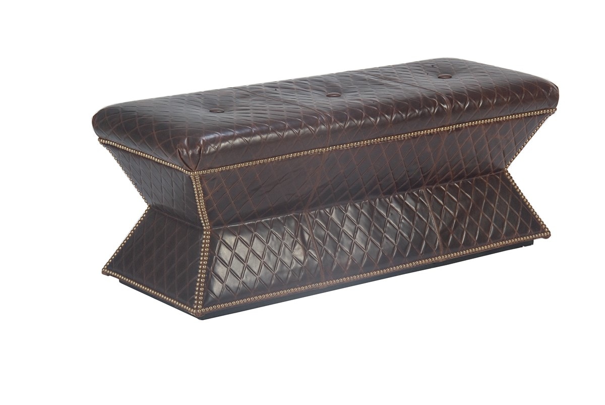 Chaddock Furniture Faceted Bench-Leather L-0416-63