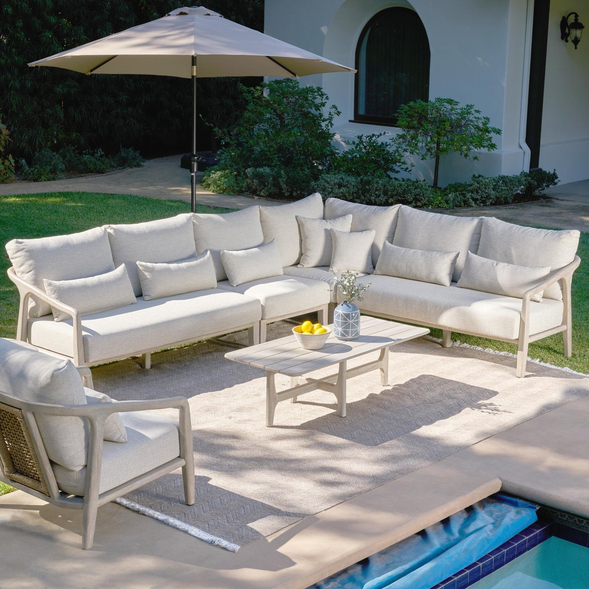 Classic Home Aria Outdoor 4pc Sectional - Gray 53051460
