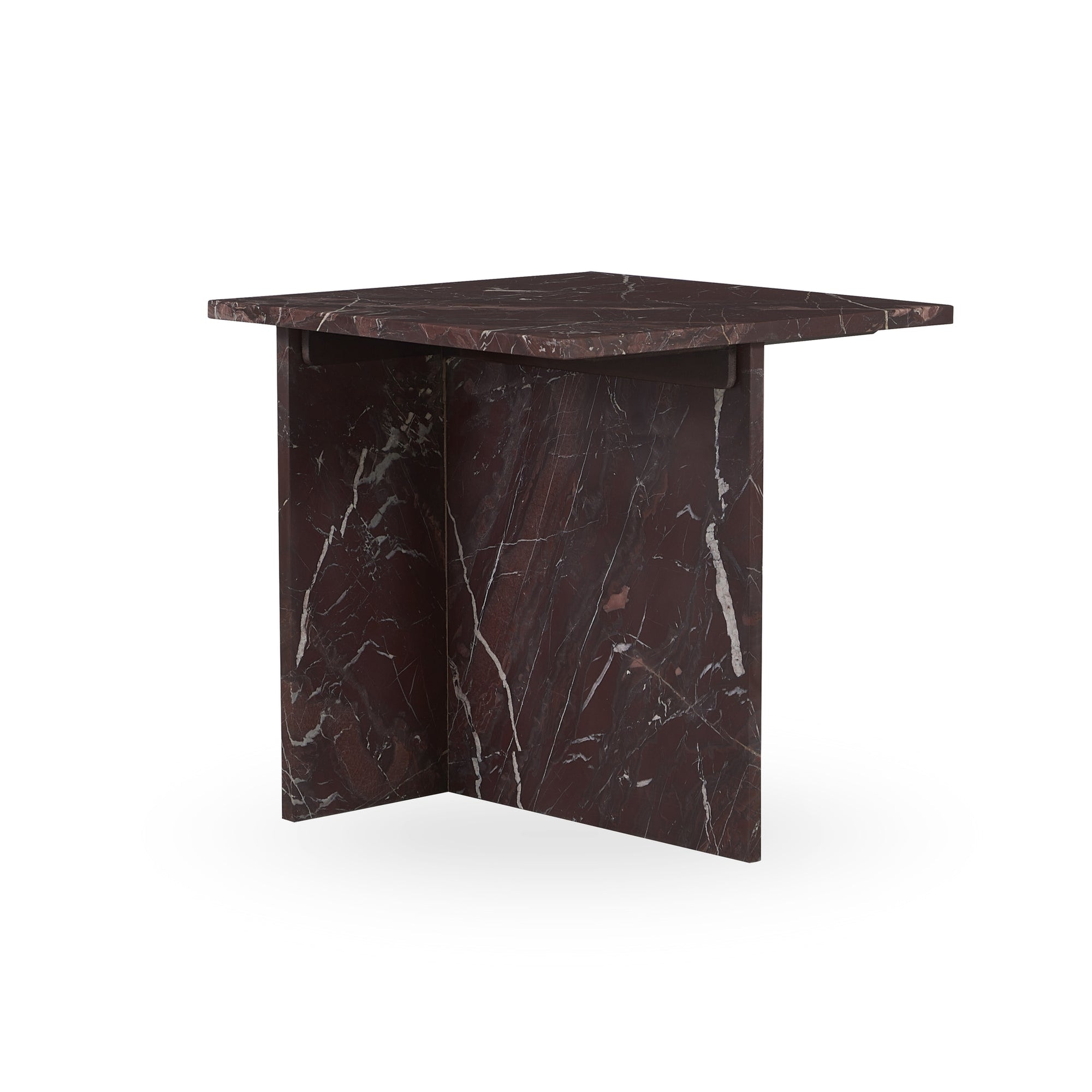 Classic Home Bexly Marble Square End Table - Merlot 51012030