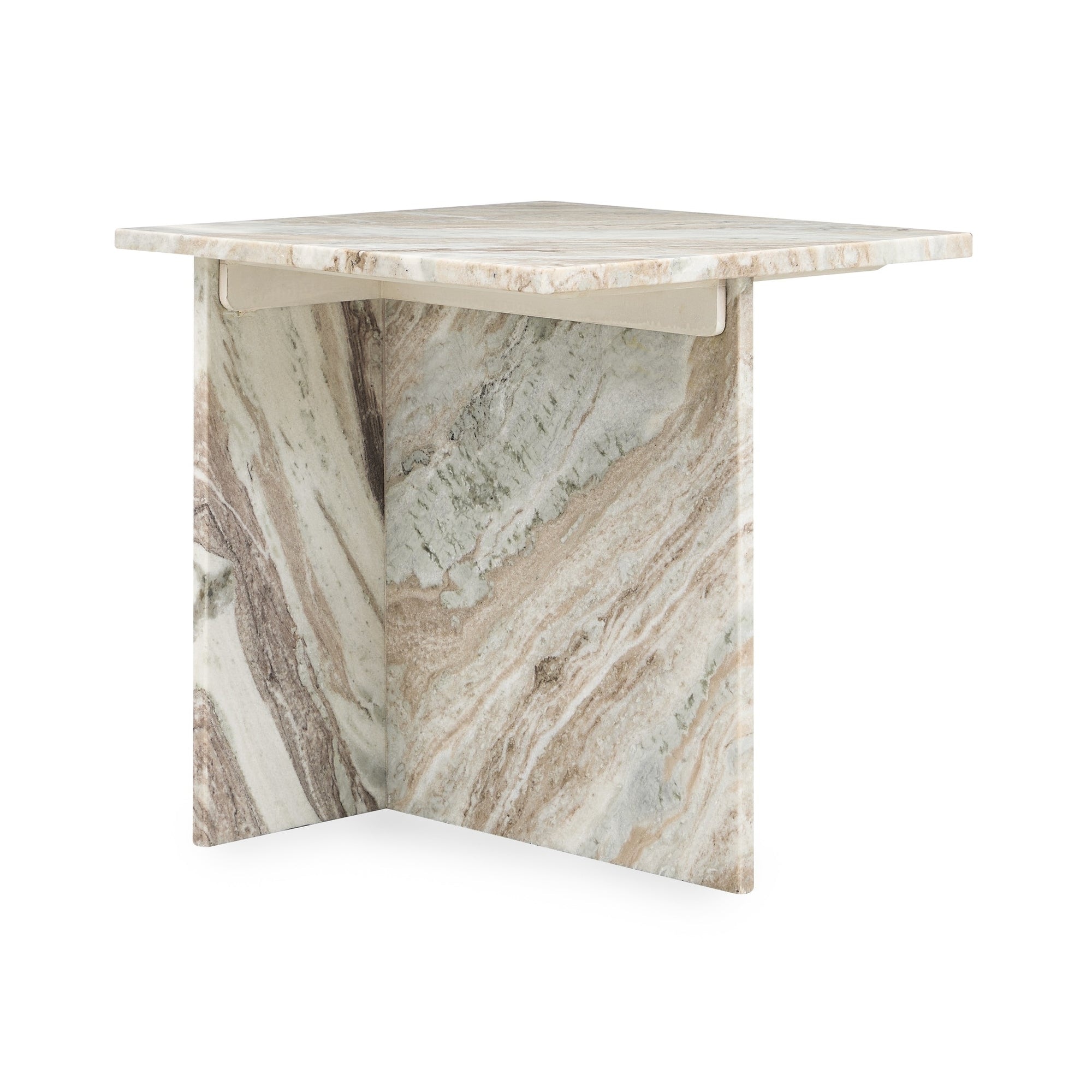 Classic Home Bexly Marble Square End Table - Rusty Gray 51012031