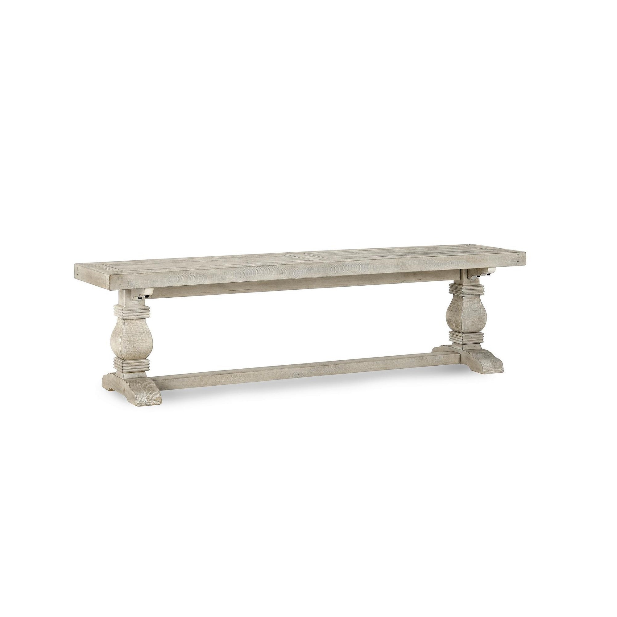 Classic Home Caleb 66 Dining Bench Distressed Ivory 53004464