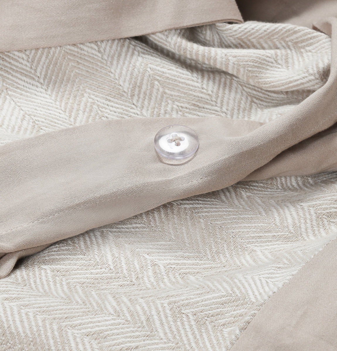 Classic Home French Herringbone Duvet Collection - Natural V250047