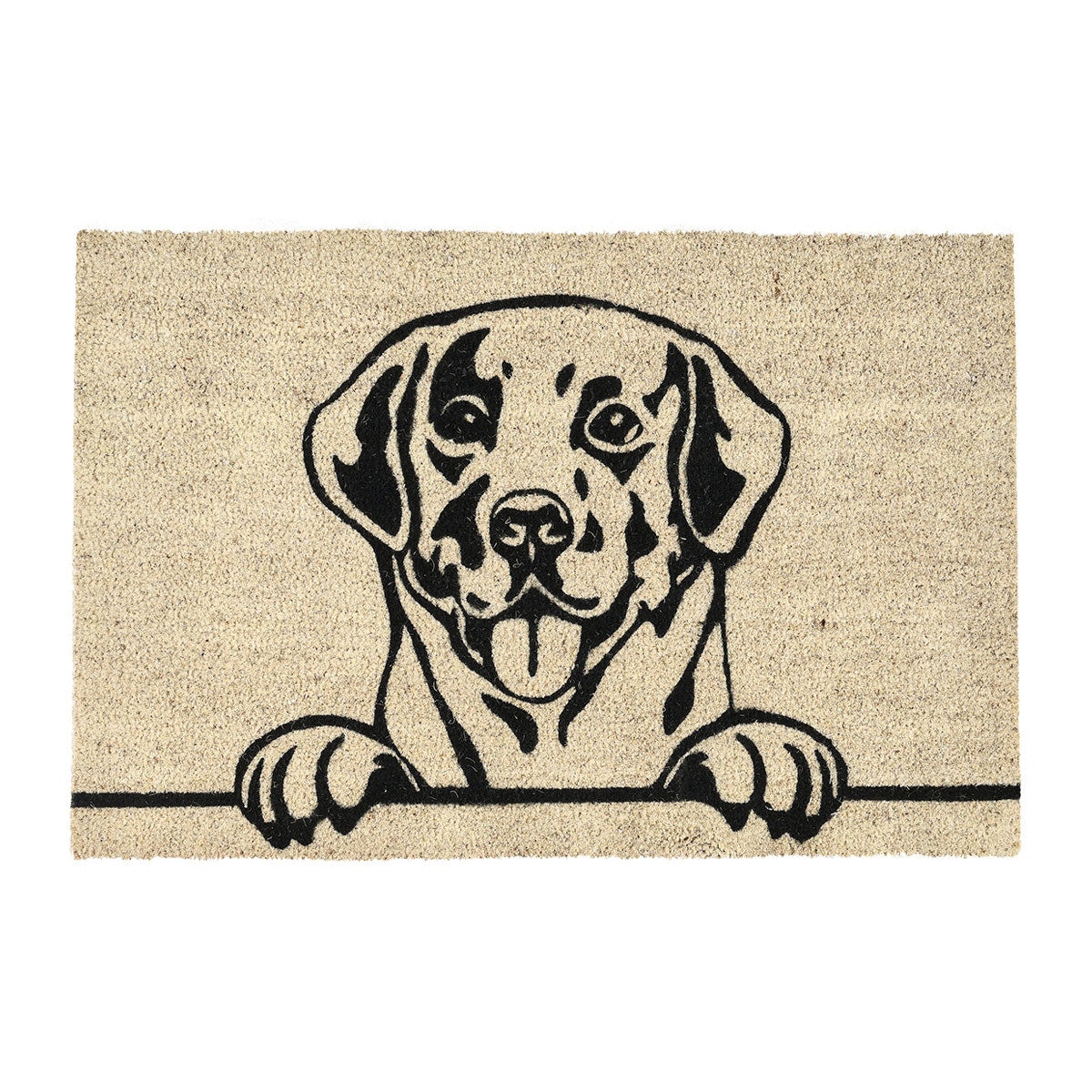 Classic Home Good Dog Doormat 24x36 - Black/Sand 30182624