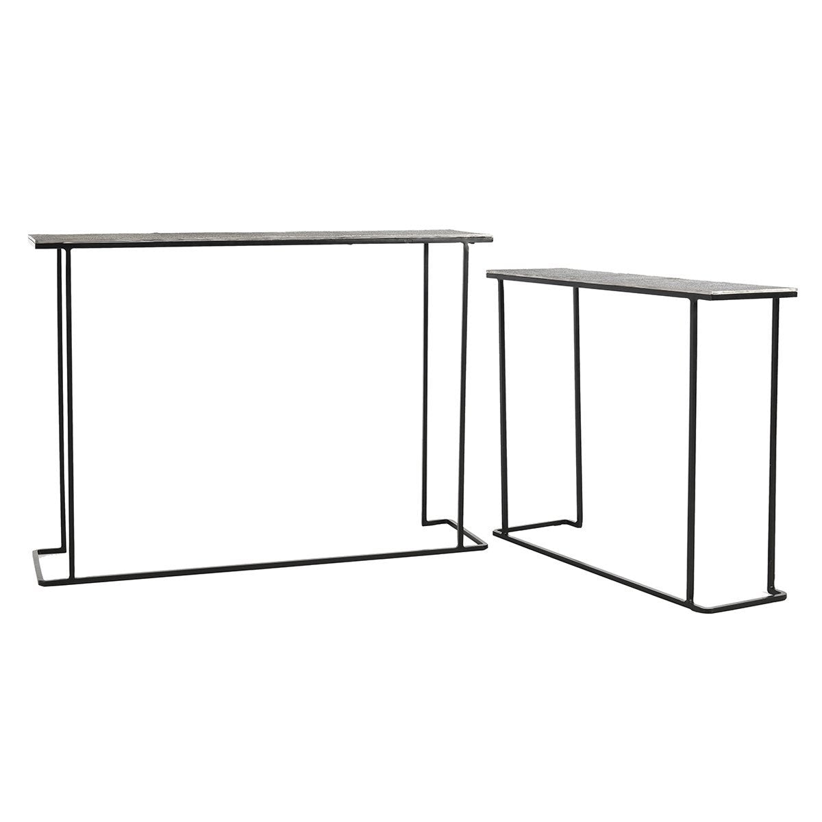 Classic Home Jonah Aluminum Rectangle Console Tables Set of 2 51011646