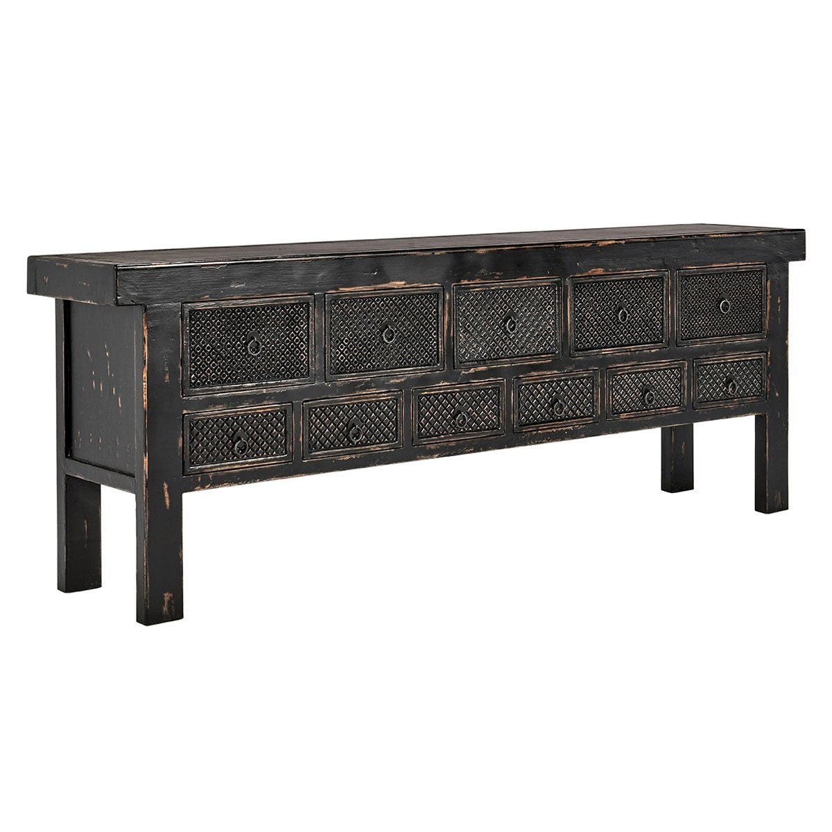 Classic Home Lahey Solid Wood 11 Drawer Rectangle Console Table 52003763