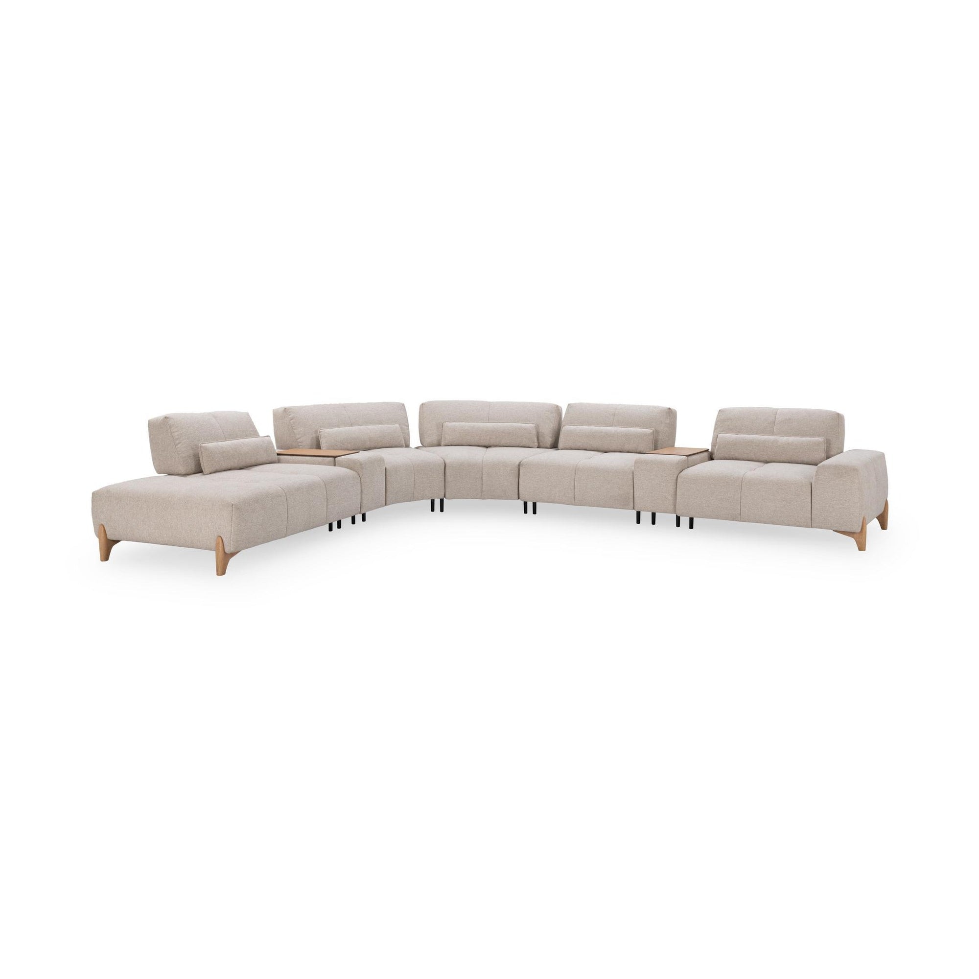 Classic Home Leah Upholstered Sectional - Wheatstone 2225SC11