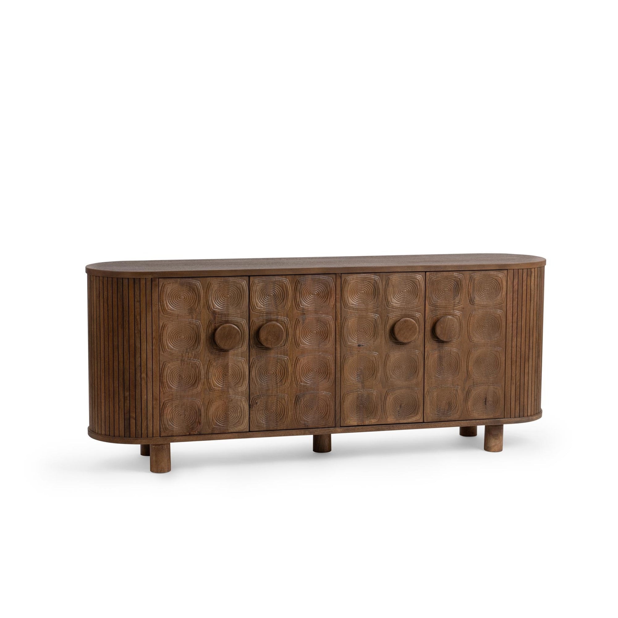 Classic Home Lyle 4 Door Cabinet - Artisan Brown 52011033