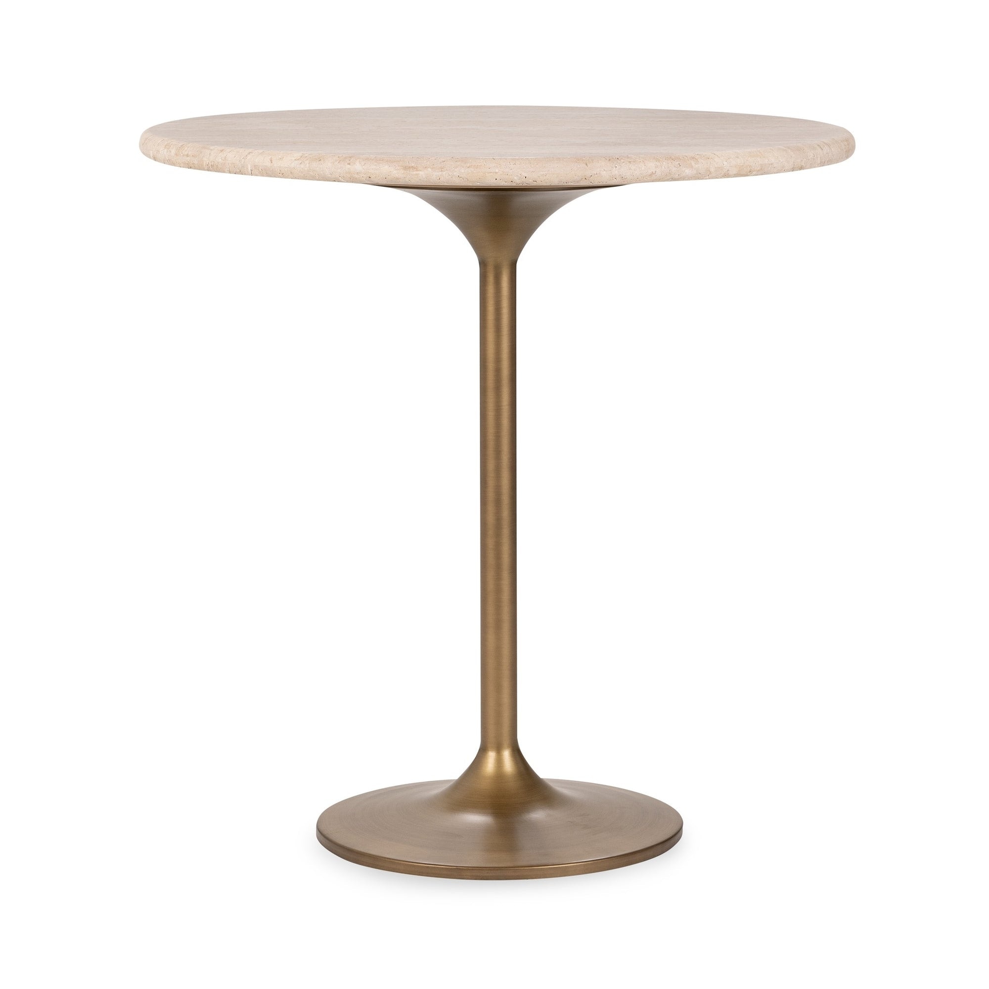 Classic Home Malani Travertine Gathering Table - Tan 51012050