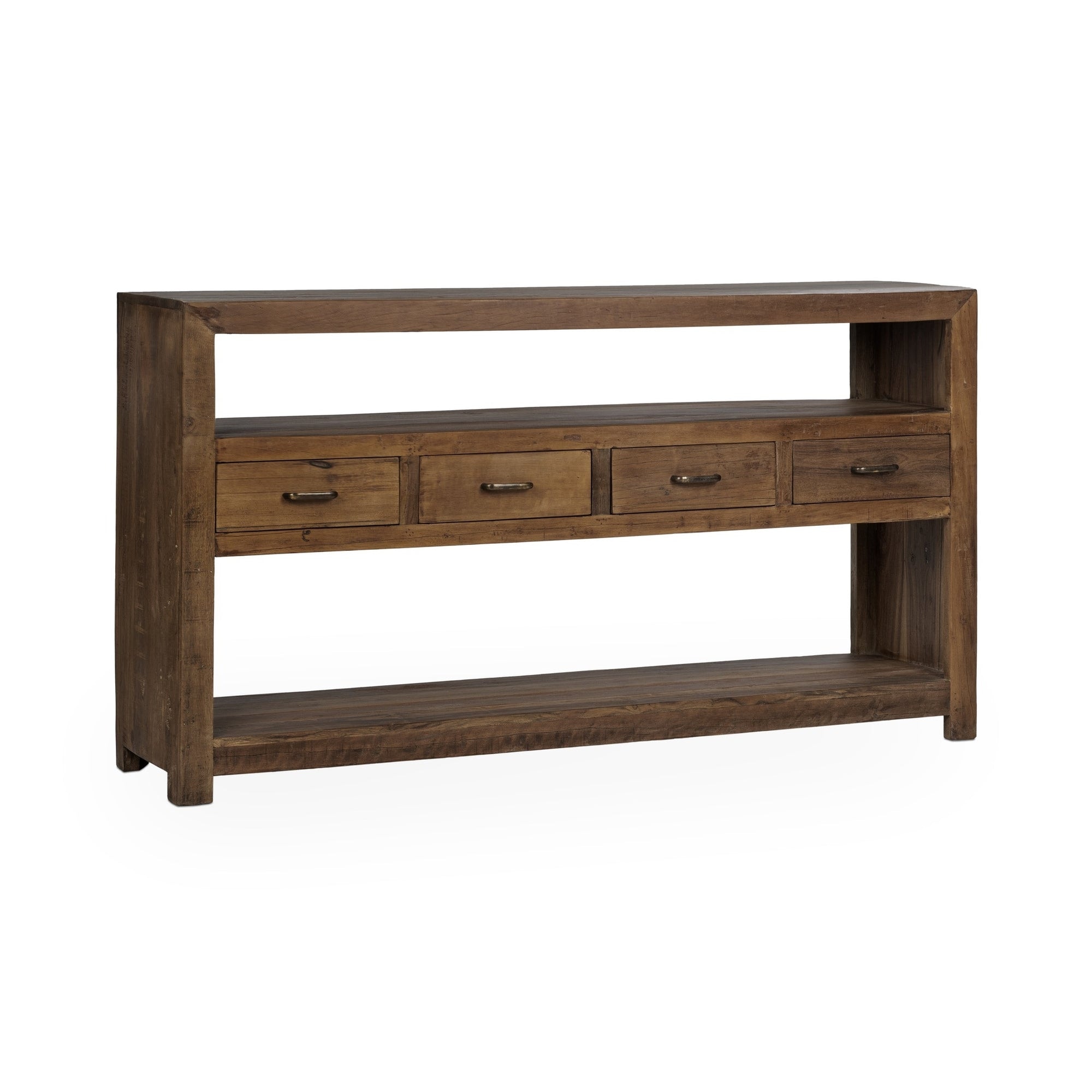 Classic Home Mattai Reclaimed Wood 4 Drawer Console - Natural 59972101
