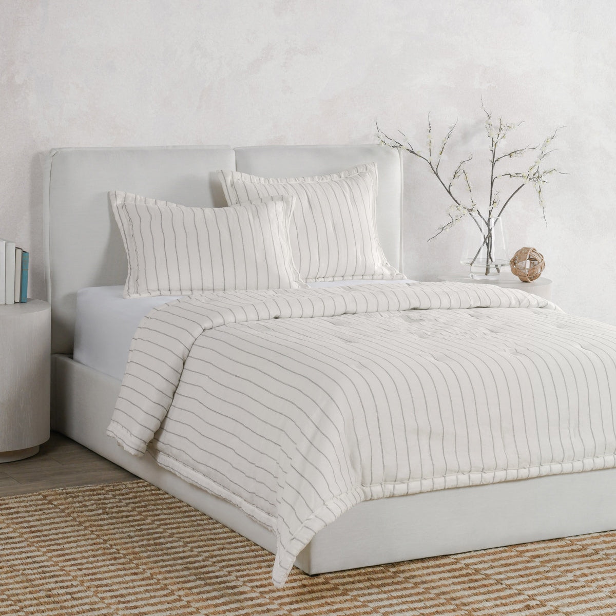 Classic Home Monaco Comforter Collection - Ivory BEDC002K