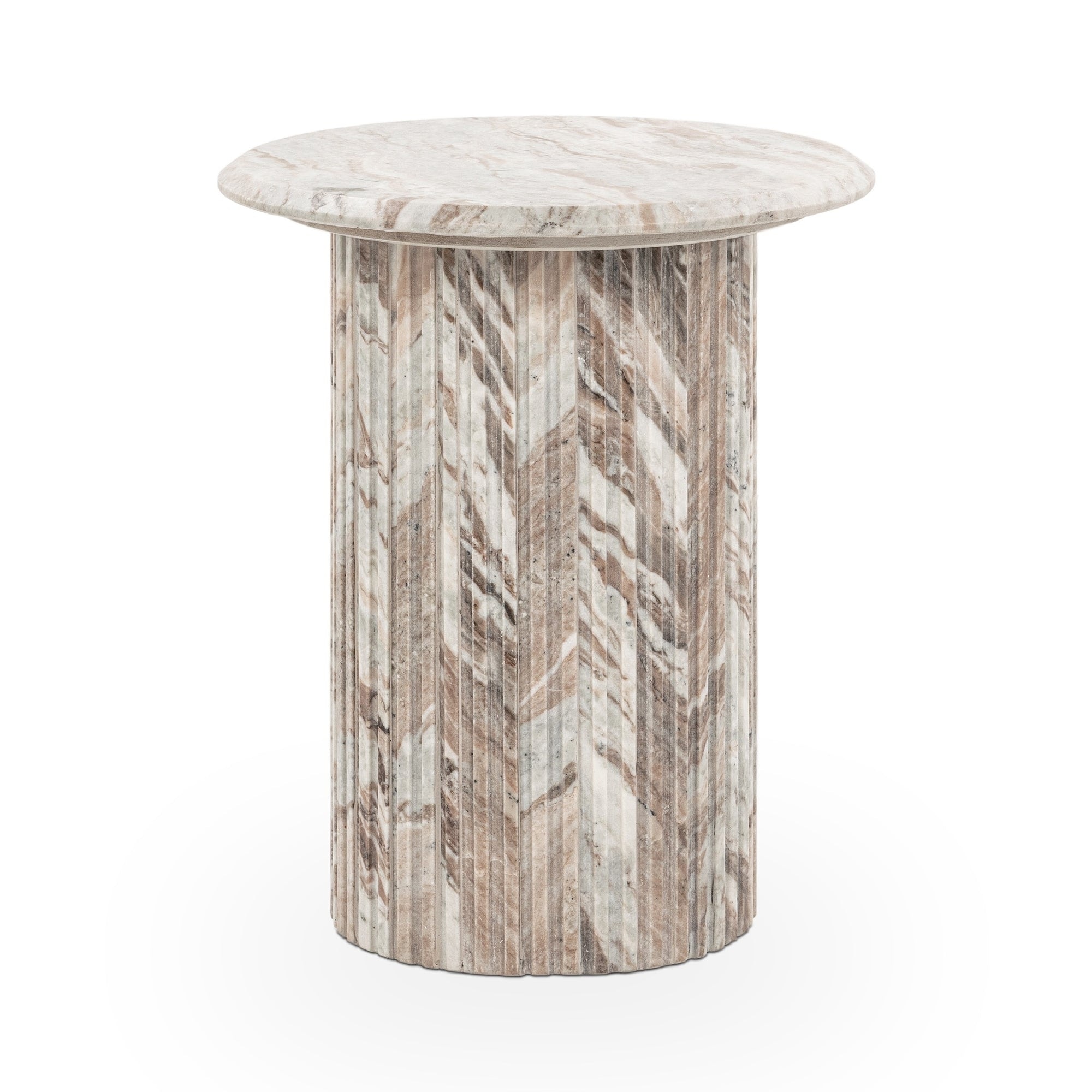 Classic Home Nordens Marble Round End Table - Rusty Gray 51012106