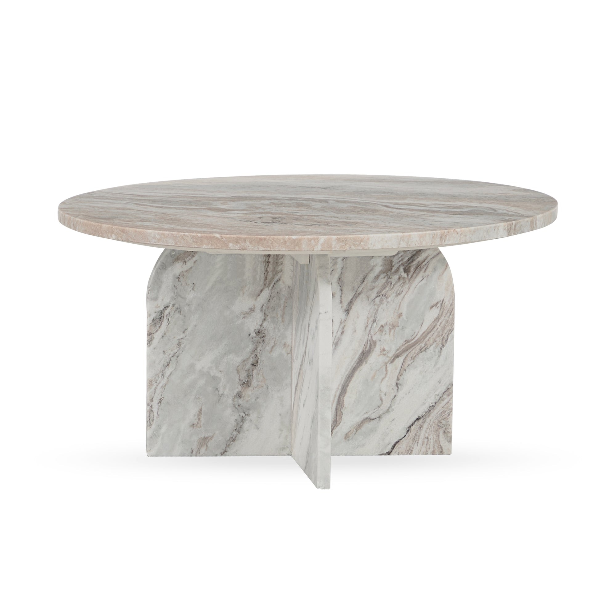 Classic Home Reilly Marble Round Coffee Table - Rusty Gray 51012028