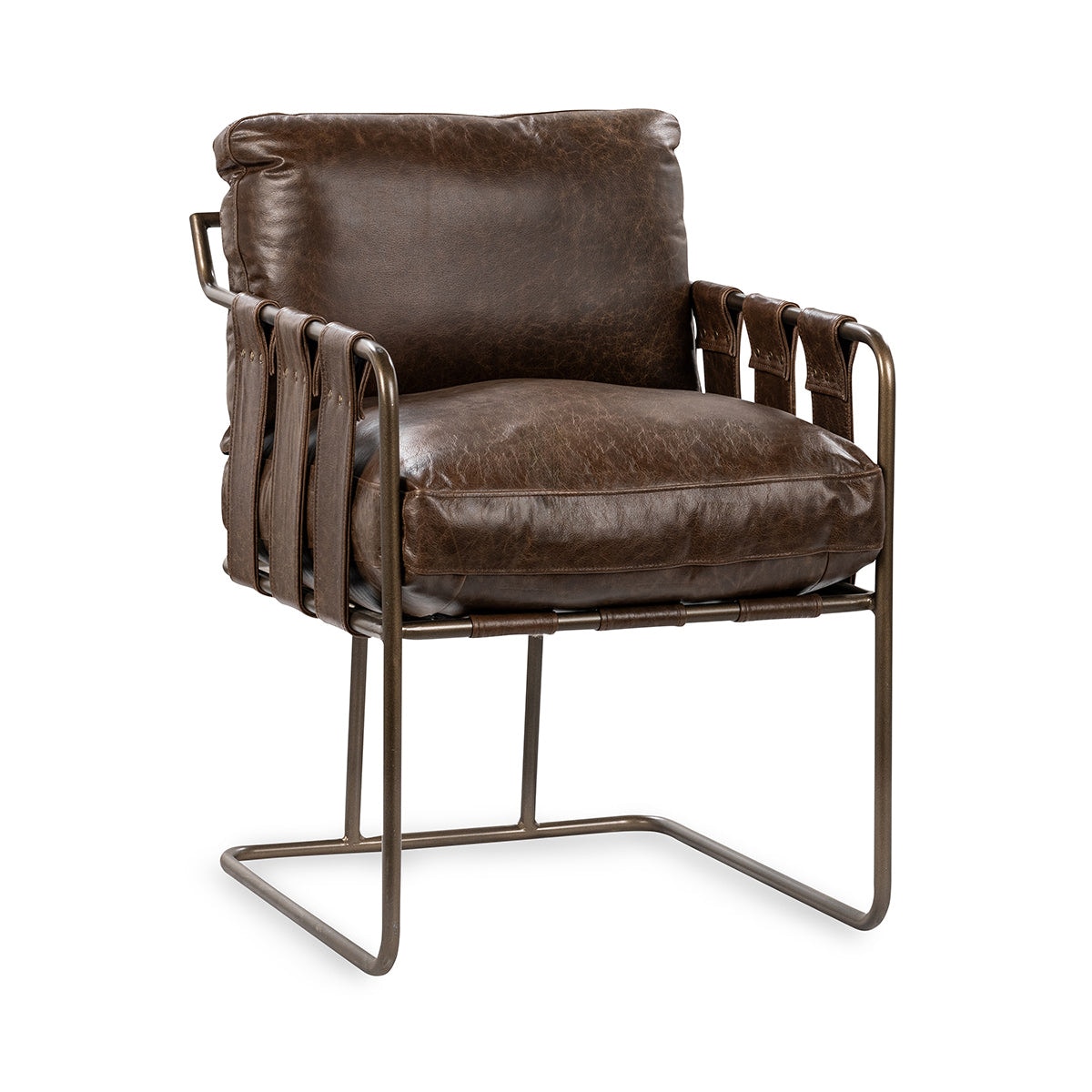 Classic Home Strapling Leather Dining Chair - Cocoa Brown 53002063