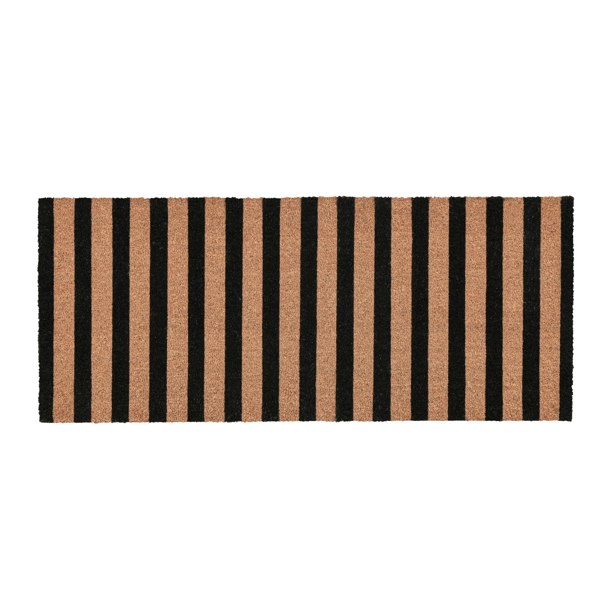 Classic Home Striped Doormat 24x57 - Black/Natural 3013224