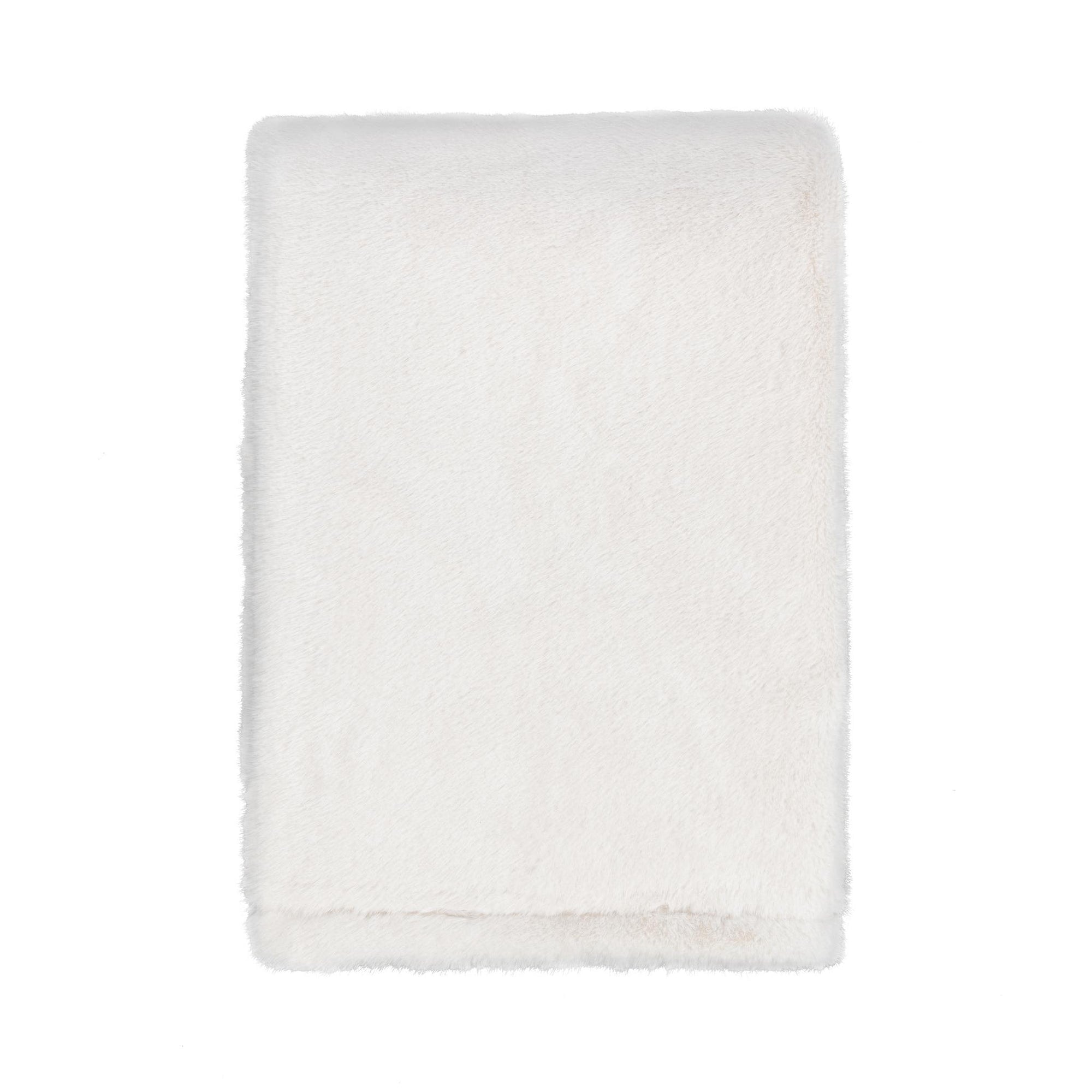 Classic Home TC Taiga Faux Fur Throw 50x70 - Ivory V310063