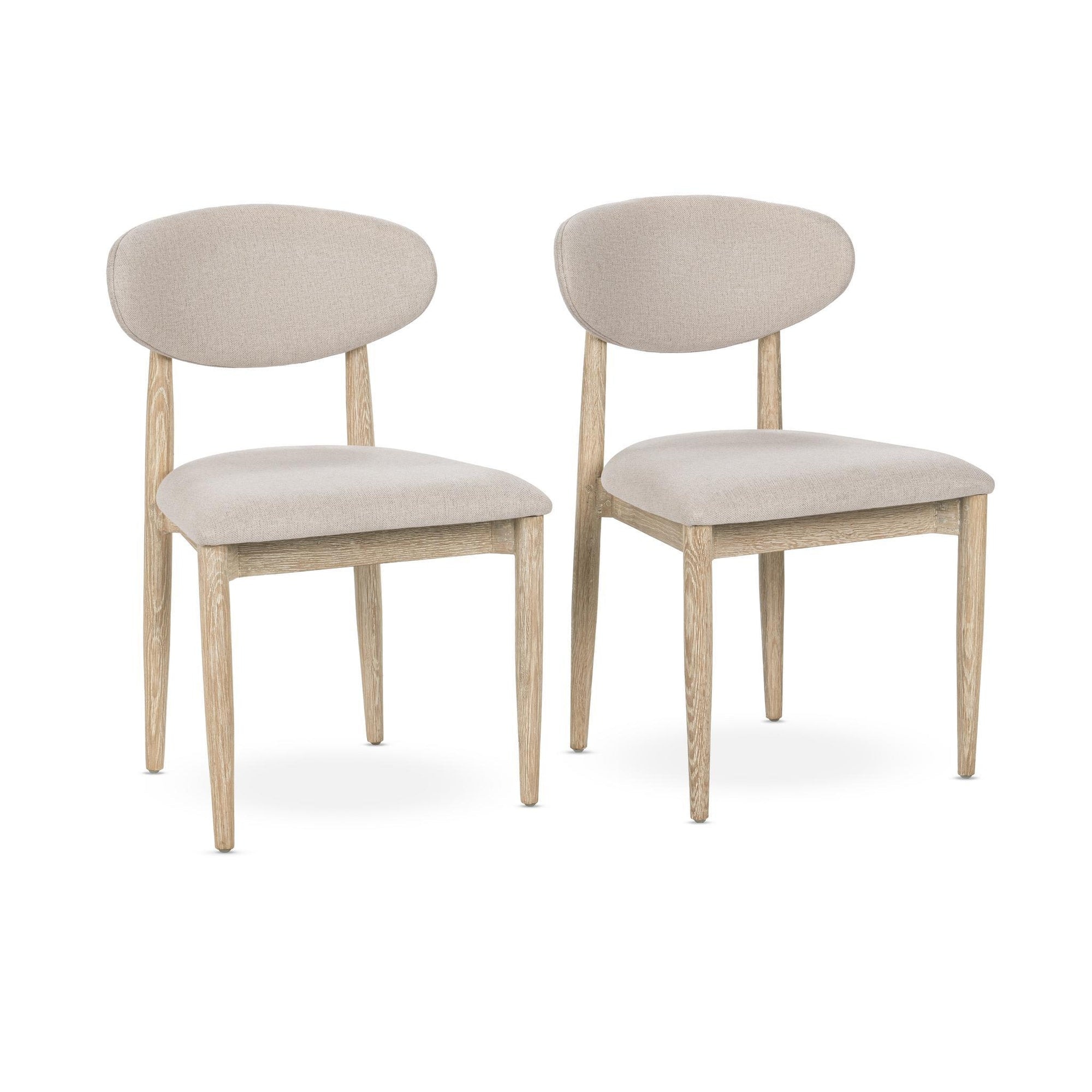 Classic Home Tiber Upholstered Dining Chair Set of 2 - Cream Washed 53006534