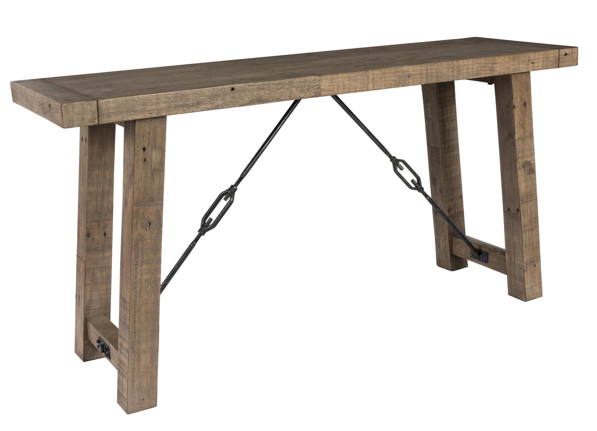 Classic Home Tuscany 60 Console Table Distressed Brown 51030832