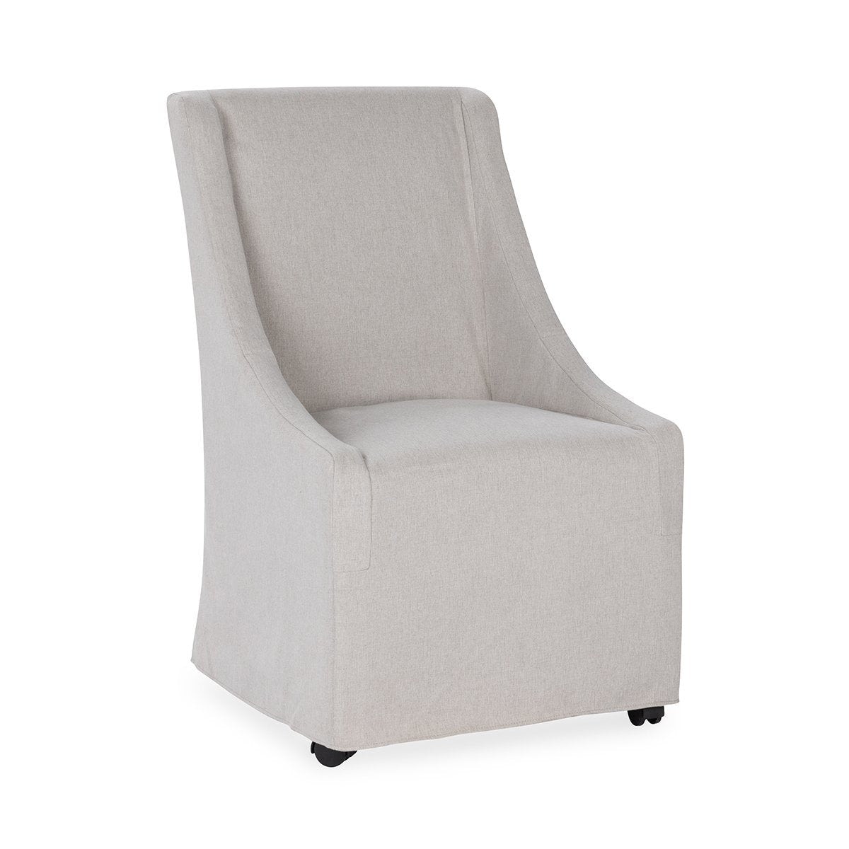 Classic Home Warwick Upholstered Rolling Dining Chair - Stone Beige 53051735