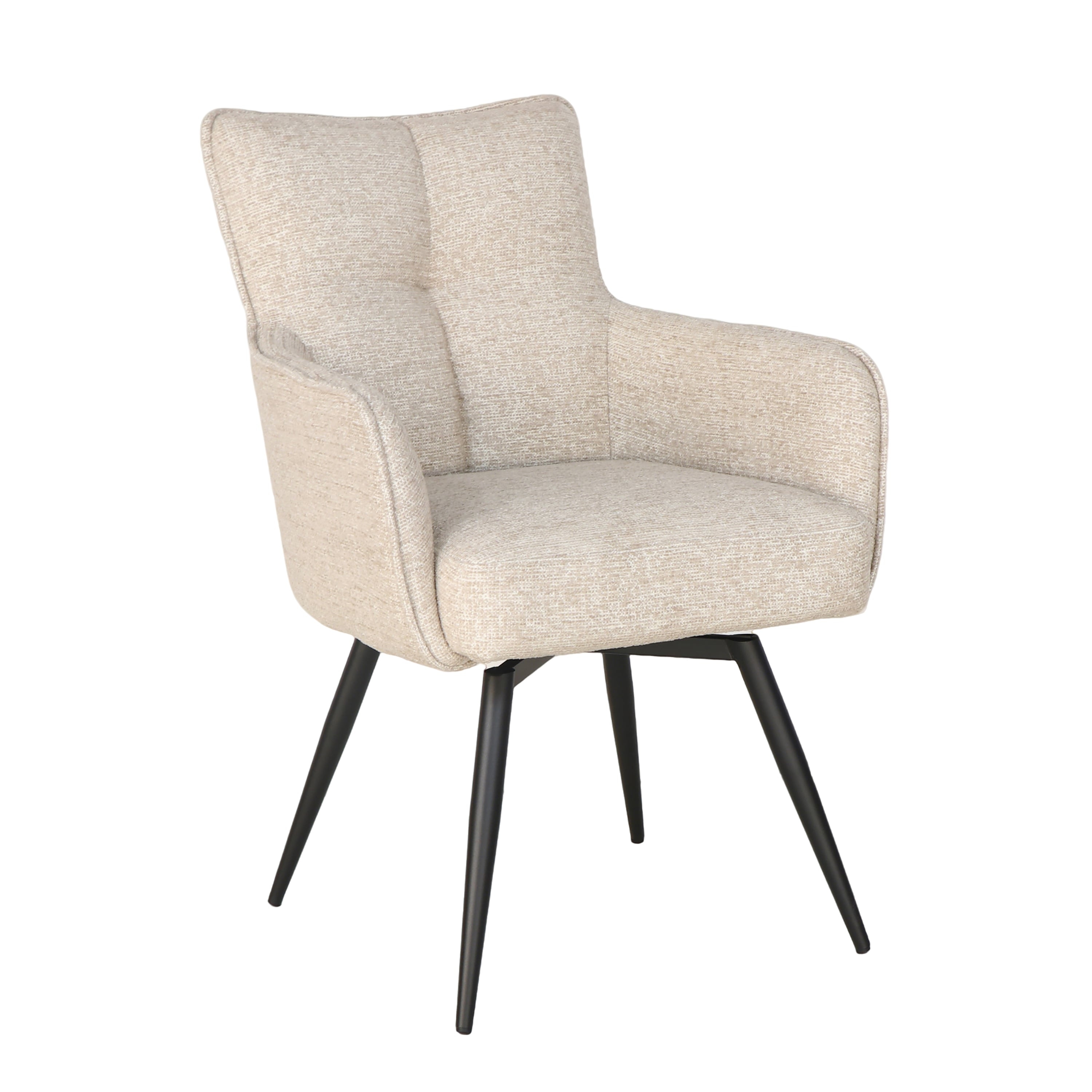 Dovetail Furniture Adelise Swivel Chair DOV23024-BEIG