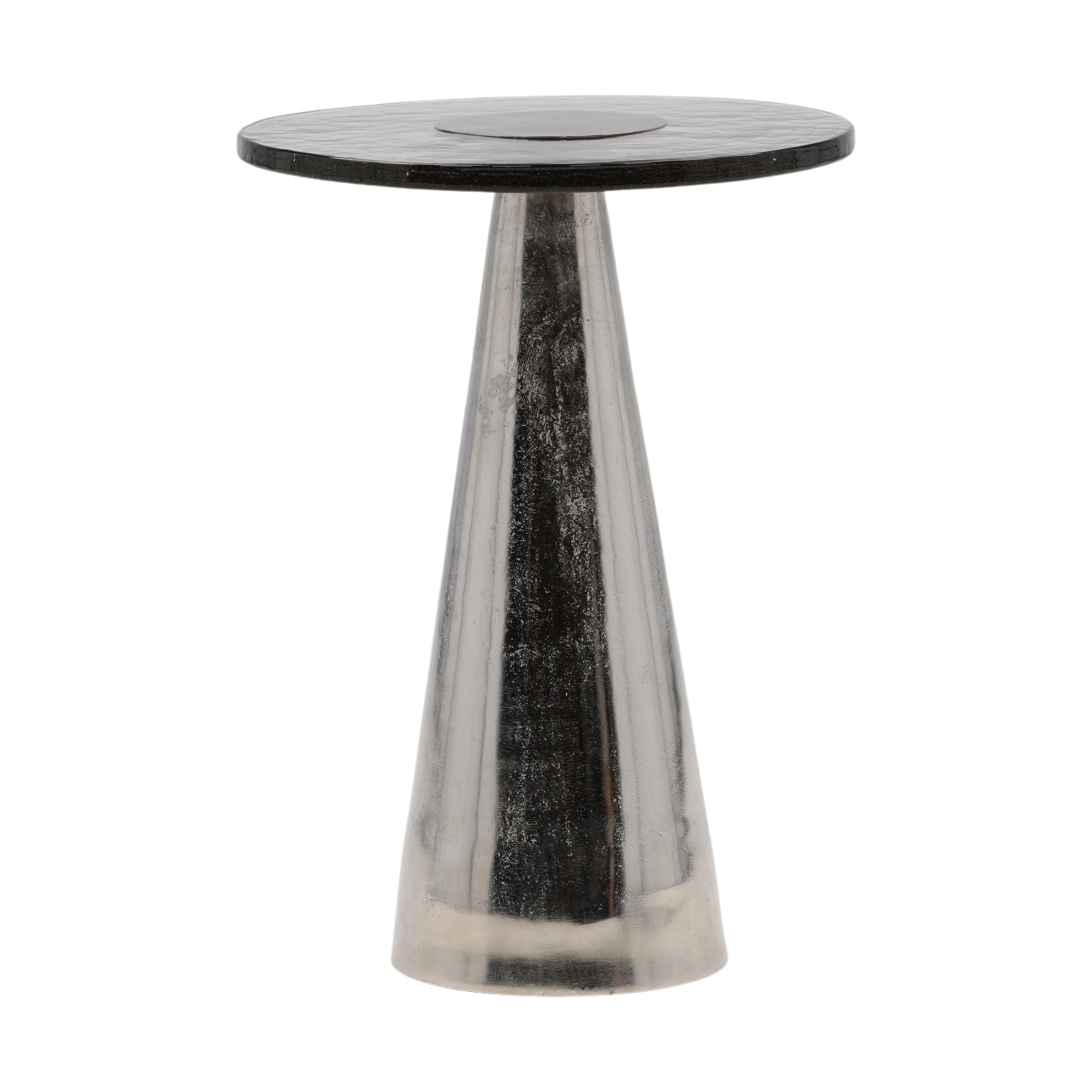 Dovetail Furniture Alaric Side Table DOV78003-SILV-LG